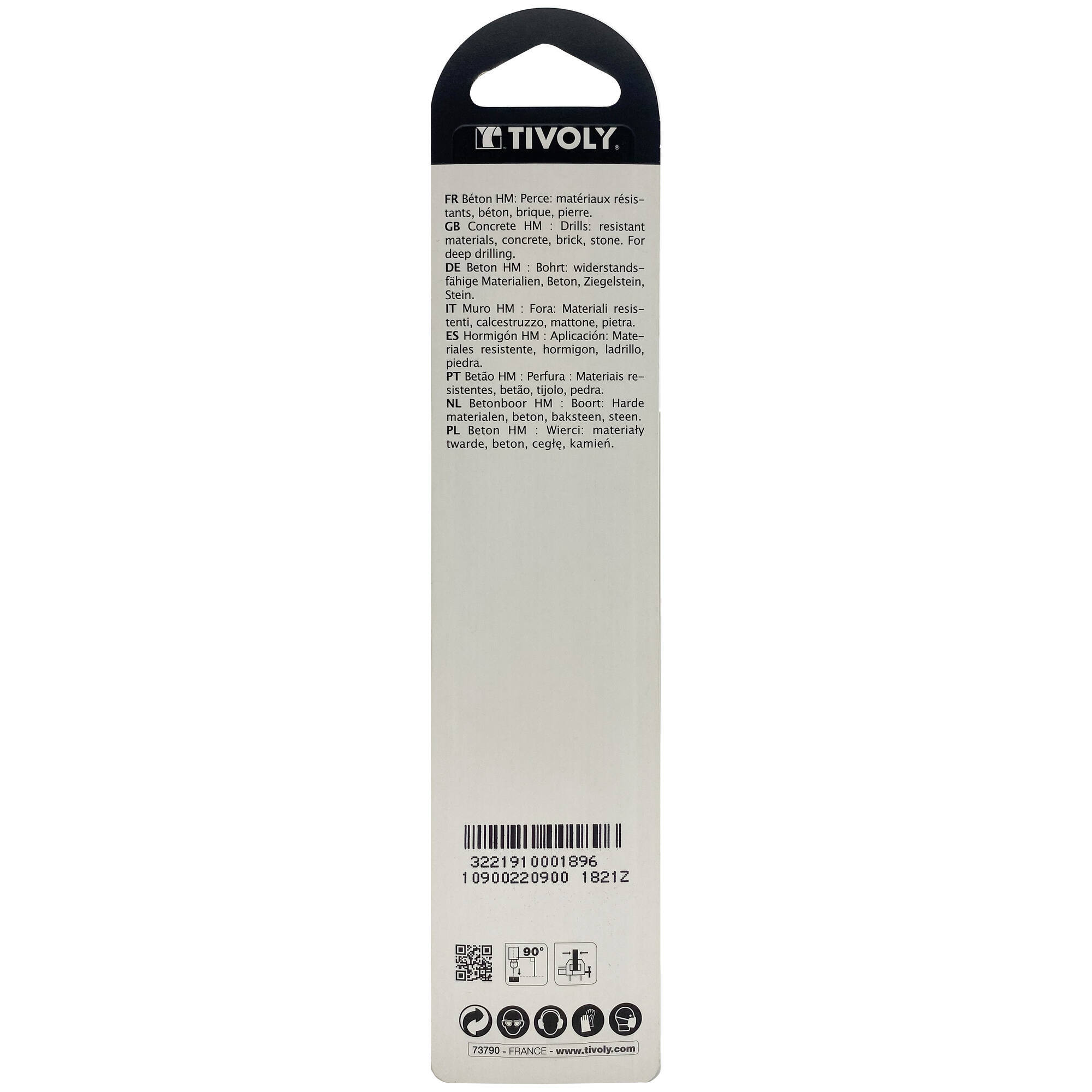 Ø: 9 / Broca para hormigón -Mango cilíndrico (Blíster) / L: 120