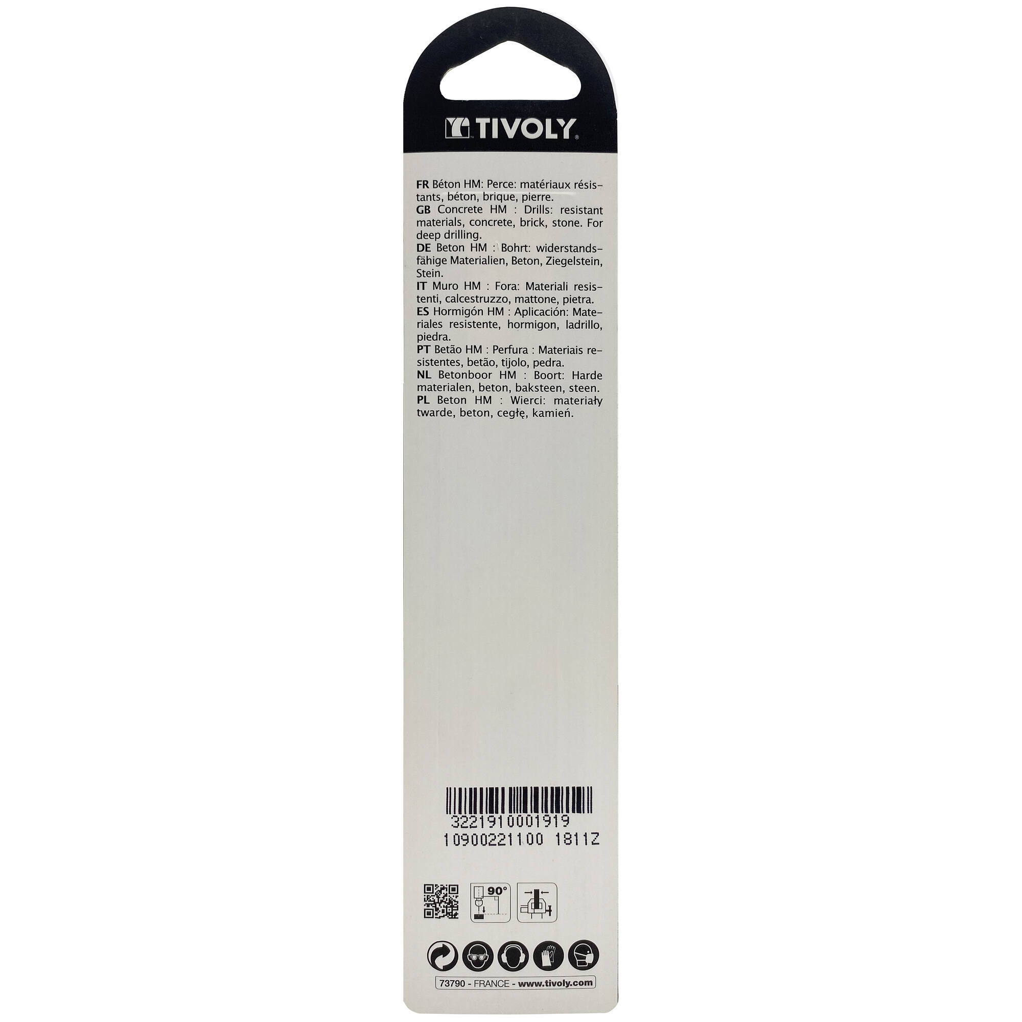 Ø: 11 / Broca para hormigón -Mango cilíndrico (Blíster) / L: 150