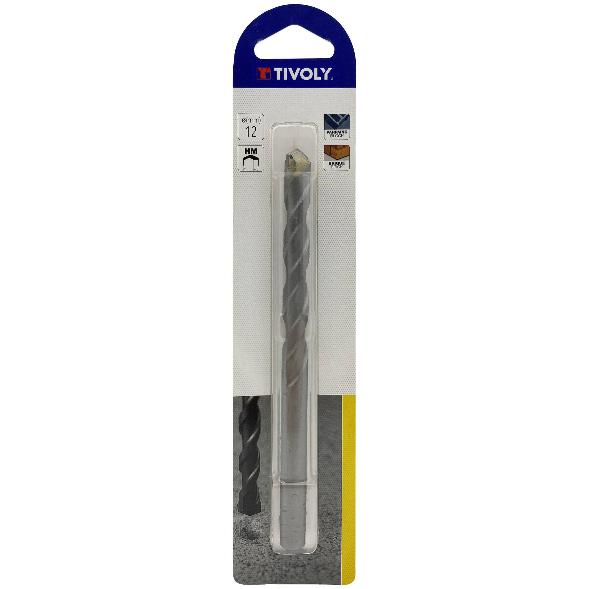 Ø: 12 / Broca para hormigón -Mango cilíndrico (Blíster) / L: 150