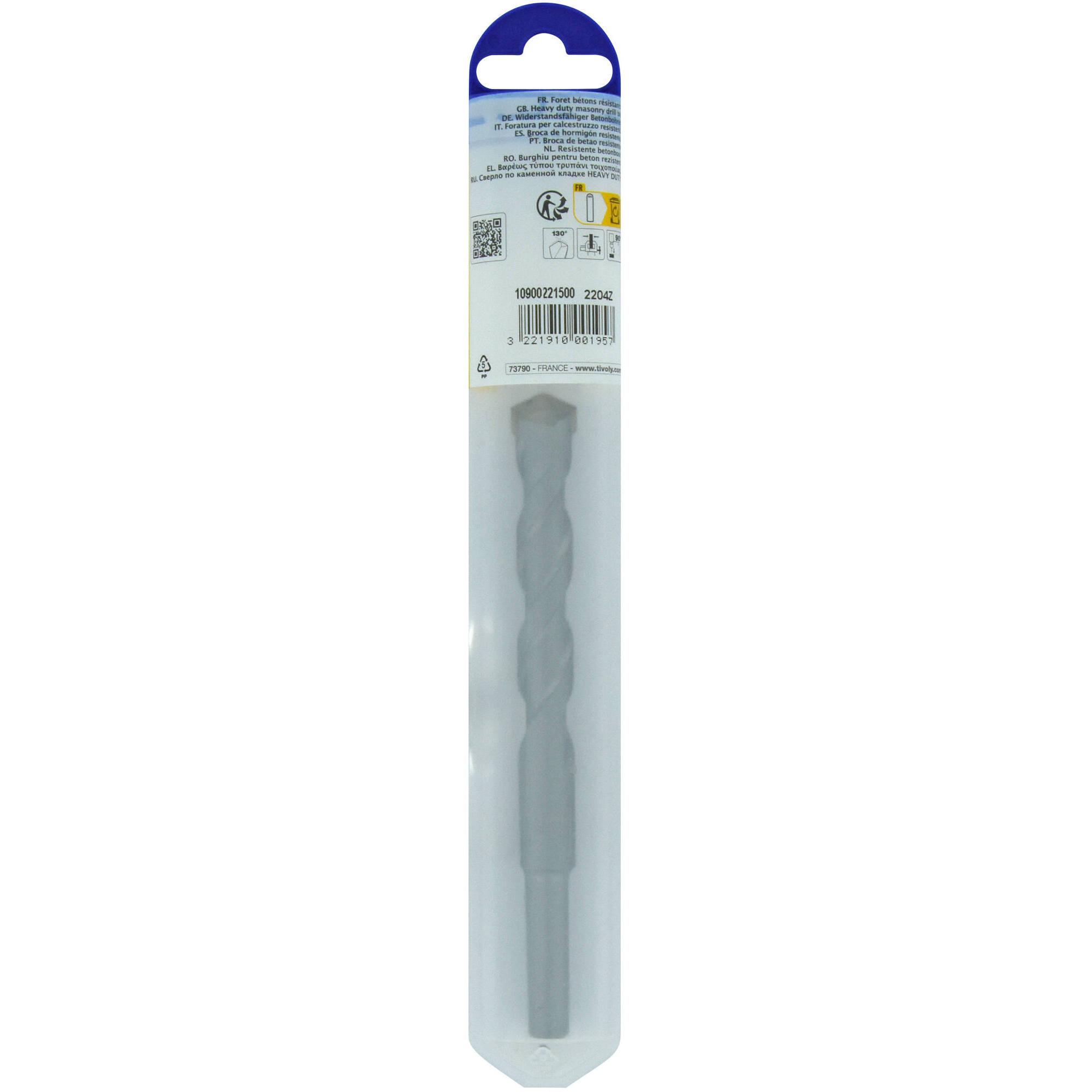 Ø: 15 / Broca para hormigón -Mango cilíndrico (Blíster) / L: 150