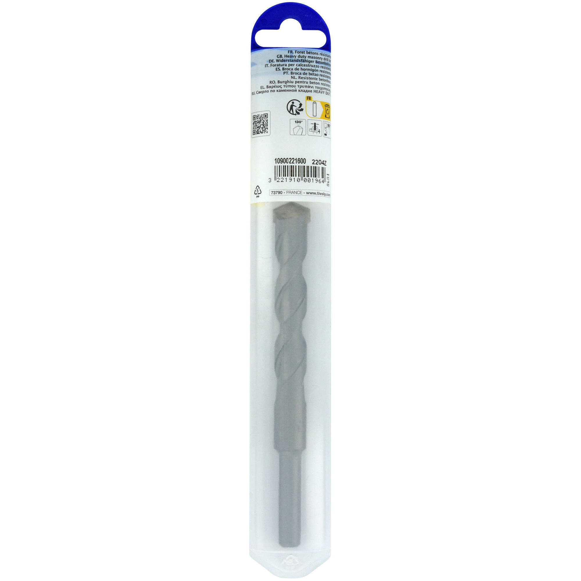 Ø: 16 / Broca para hormigón -Mango cilíndrico (Blíster) / L: 150