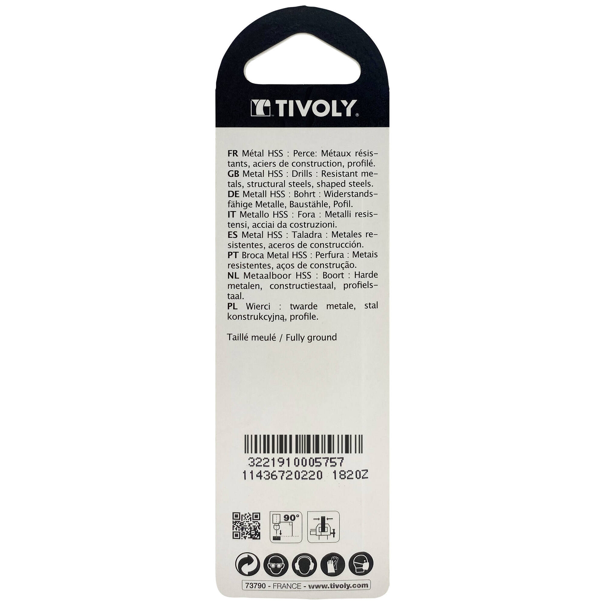 Ø: 2.2 / L: 53 / Broca para metal HSS - Tratamiento STEAM -Afilado SPLIT POINT (Blíster)