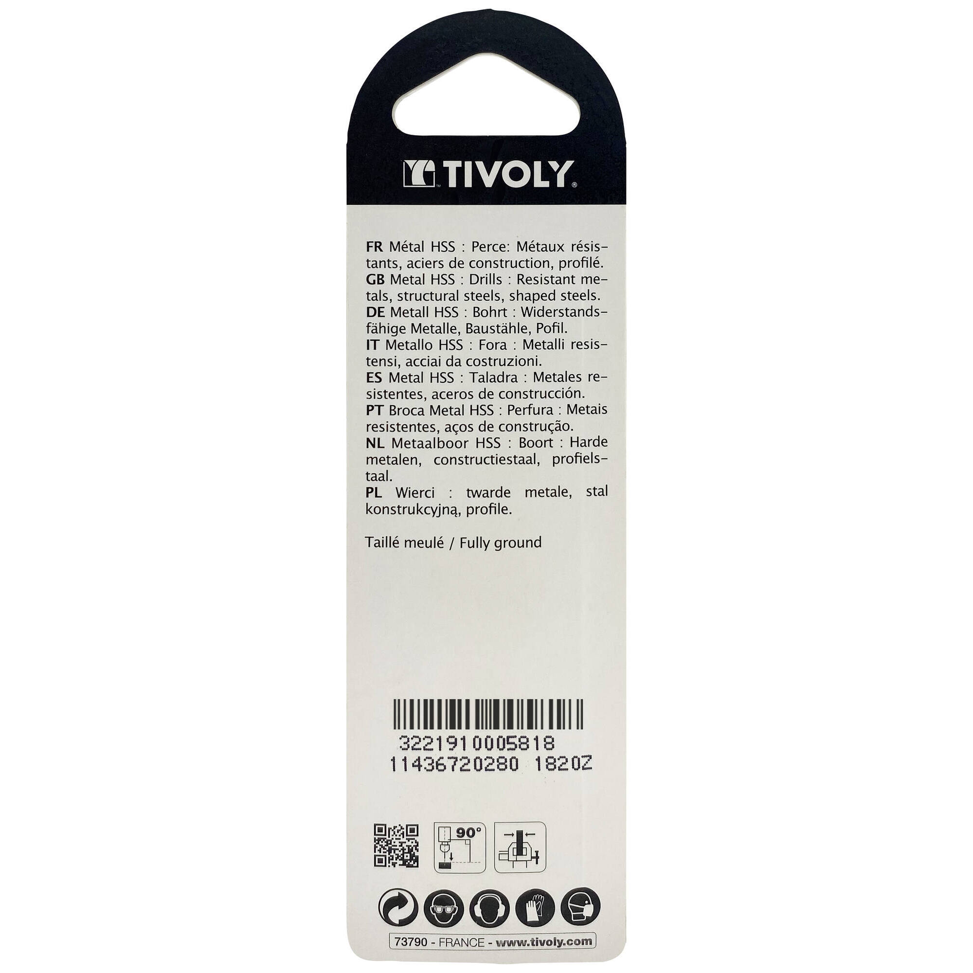 Ø: 2.8 / L: 61 / Broca para metal HSS - Tratamiento STEAM -Afilado SPLIT POINT (Blíster)