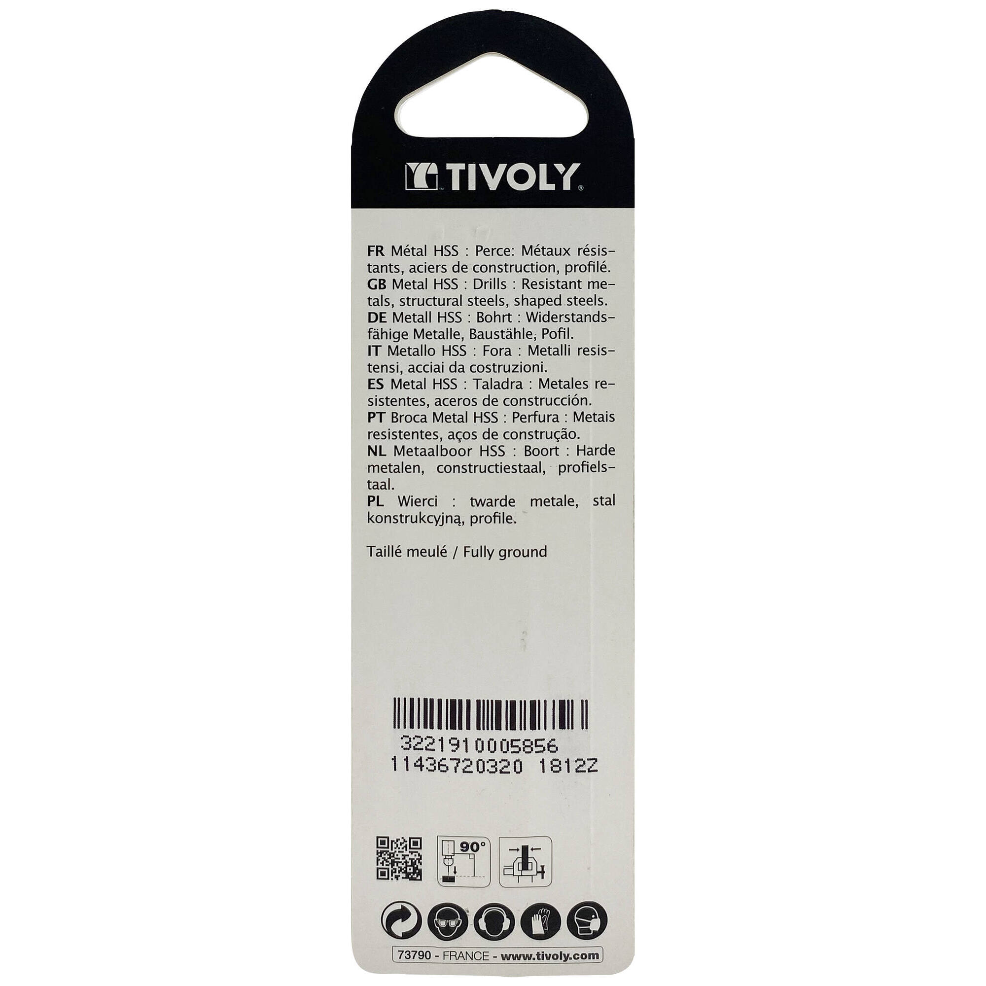 Ø: 3.2 / L: 65 / Broca para metal HSS - Tratamiento STEAM -Afilado SPLIT POINT (Blíster)