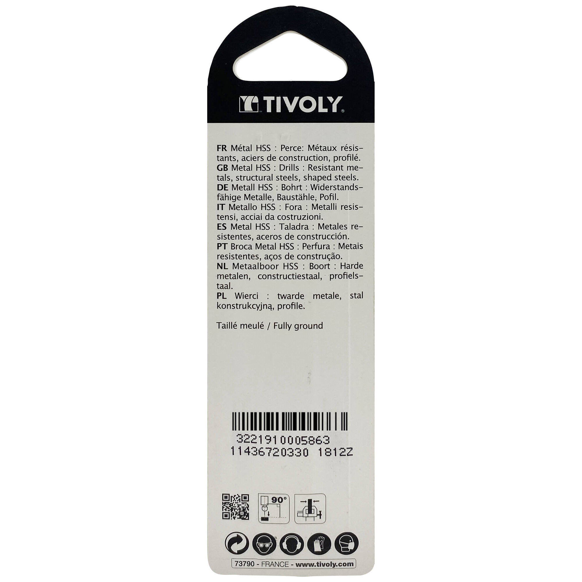 Ø: 3.3 / L: 65 / Broca para metal HSS - Tratamiento STEAM -Afilado SPLIT POINT (Blíster)