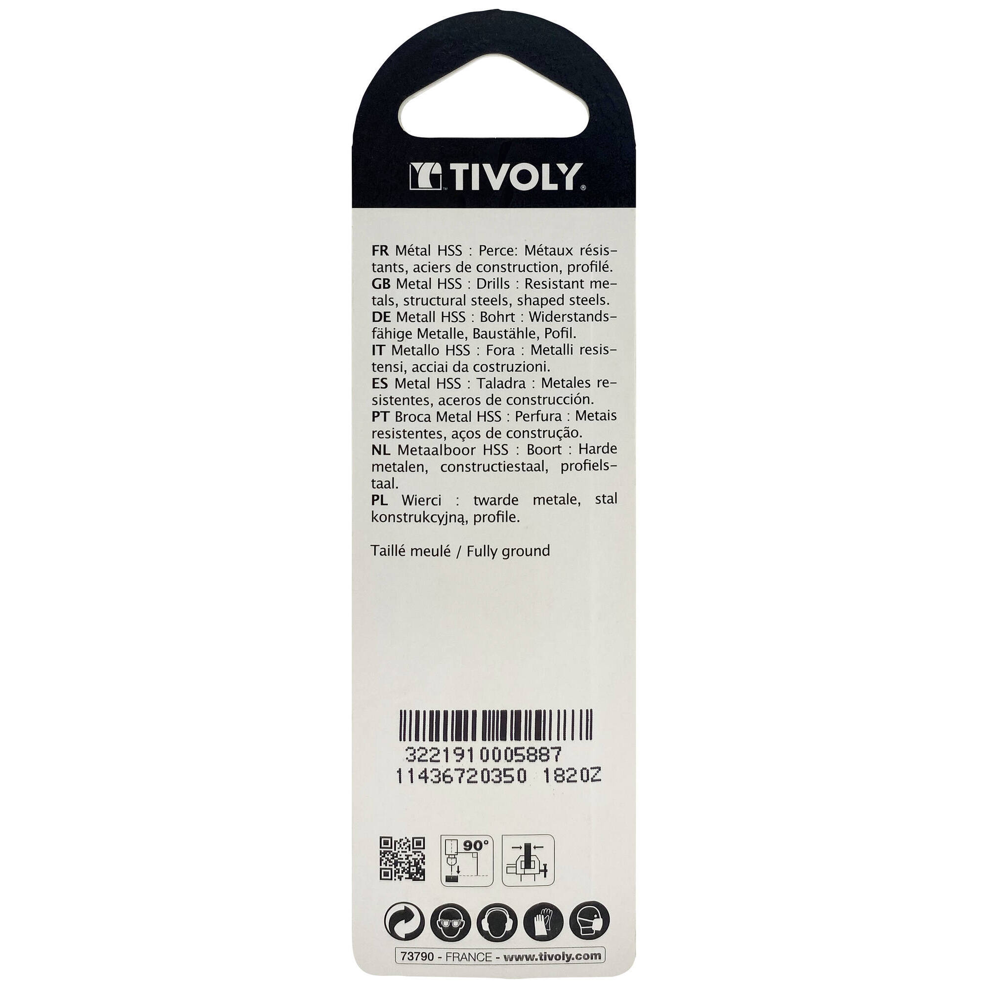 Ø: 3.5 / L: 70 / Broca para metal HSS - Tratamiento STEAM -Afilado SPLIT POINT (Blíster)