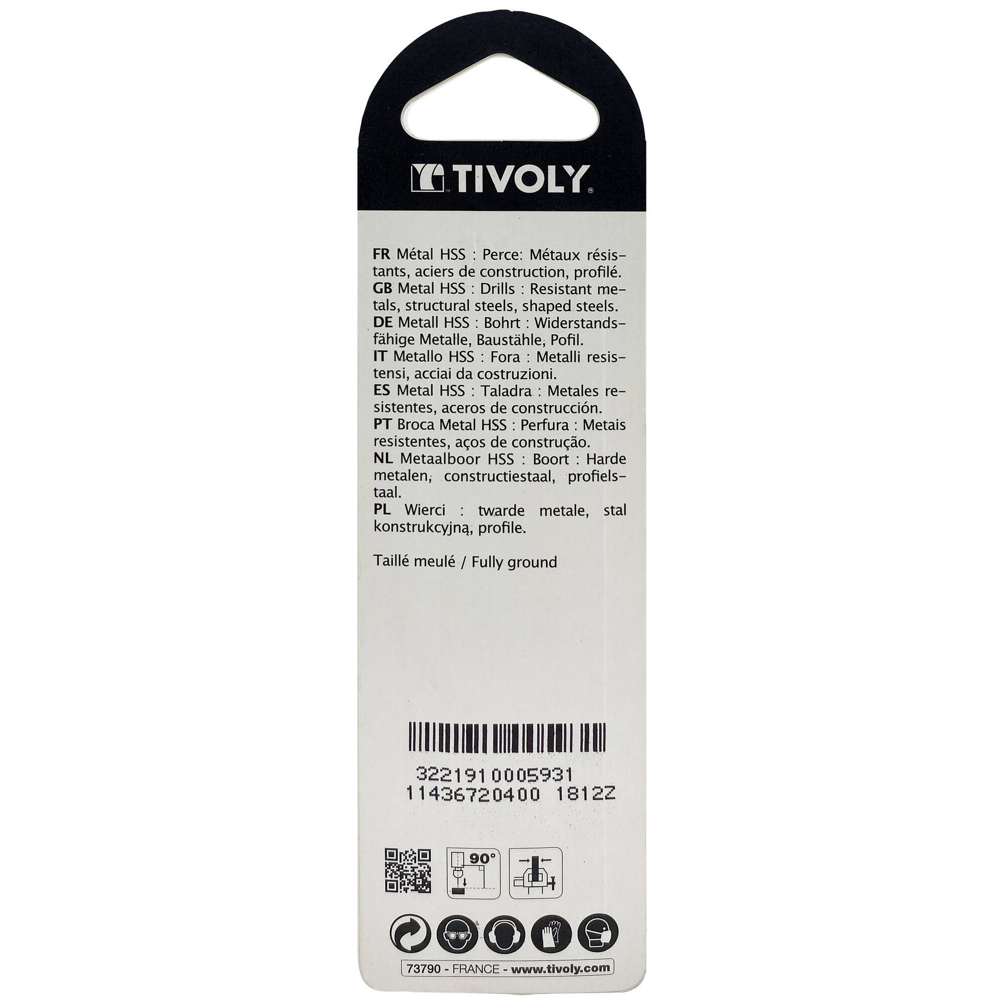 Ø: 4 / L: 75 / Broca para metal HSS - Tratamiento STEAM -Afilado SPLIT POINT (Blíster)