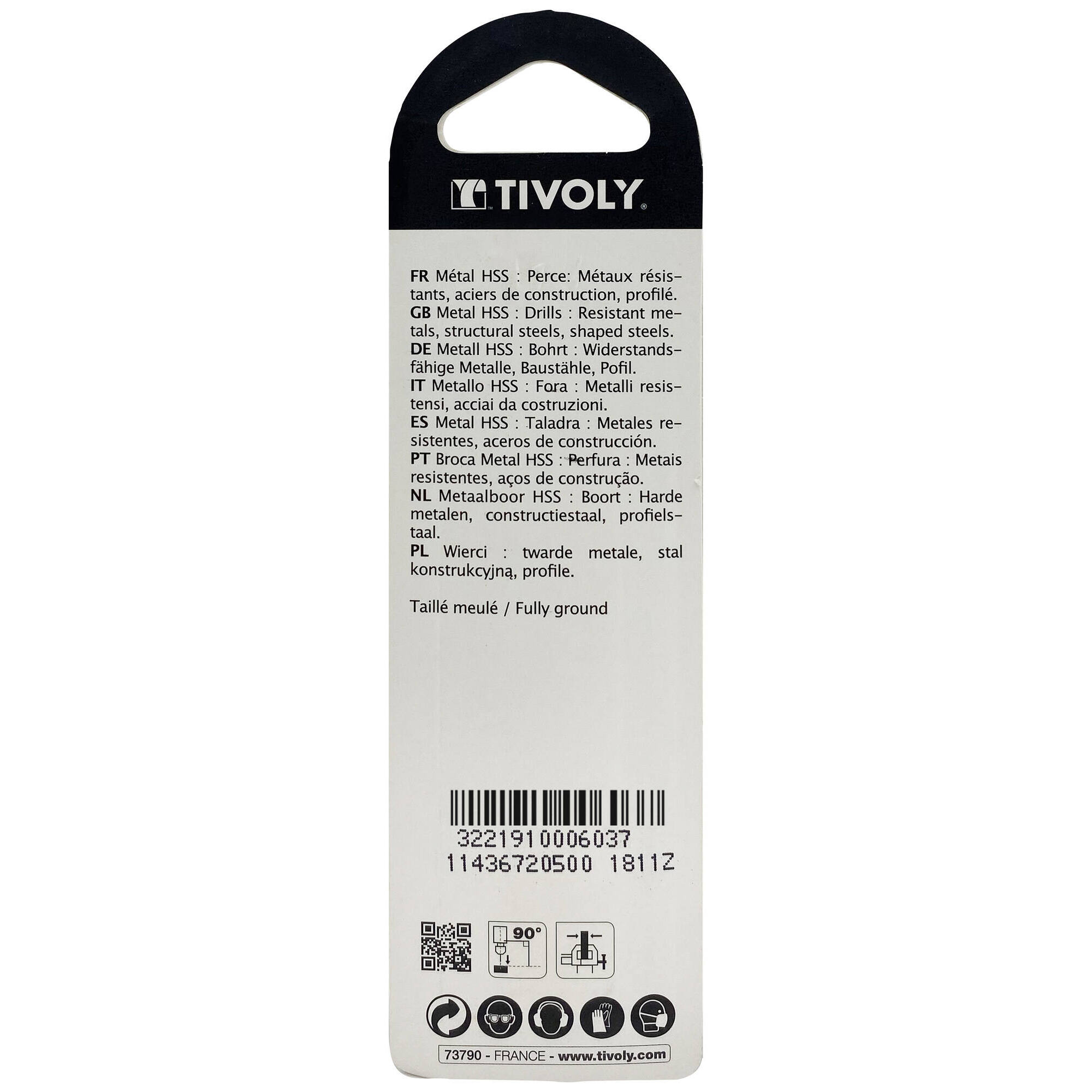 Ø: 5 / L: 86 / Broca para metal HSS - Tratamiento STEAM -Afilado SPLIT POINT (Blíster)