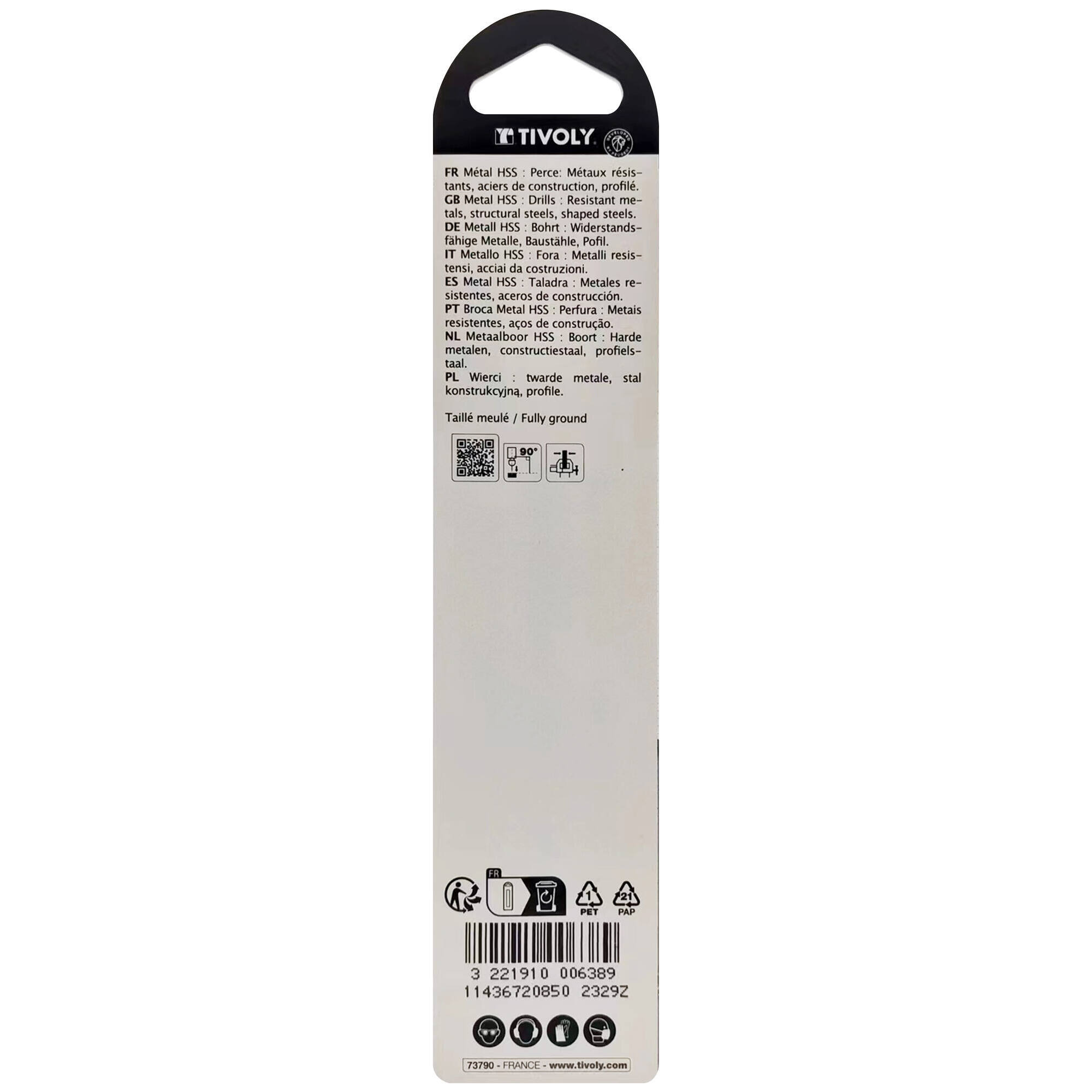 Ø: 8.5 / L: 117 / Broca para metal HSS - Tratamiento STEAM -Afilado SPLIT POINT (Blíster)