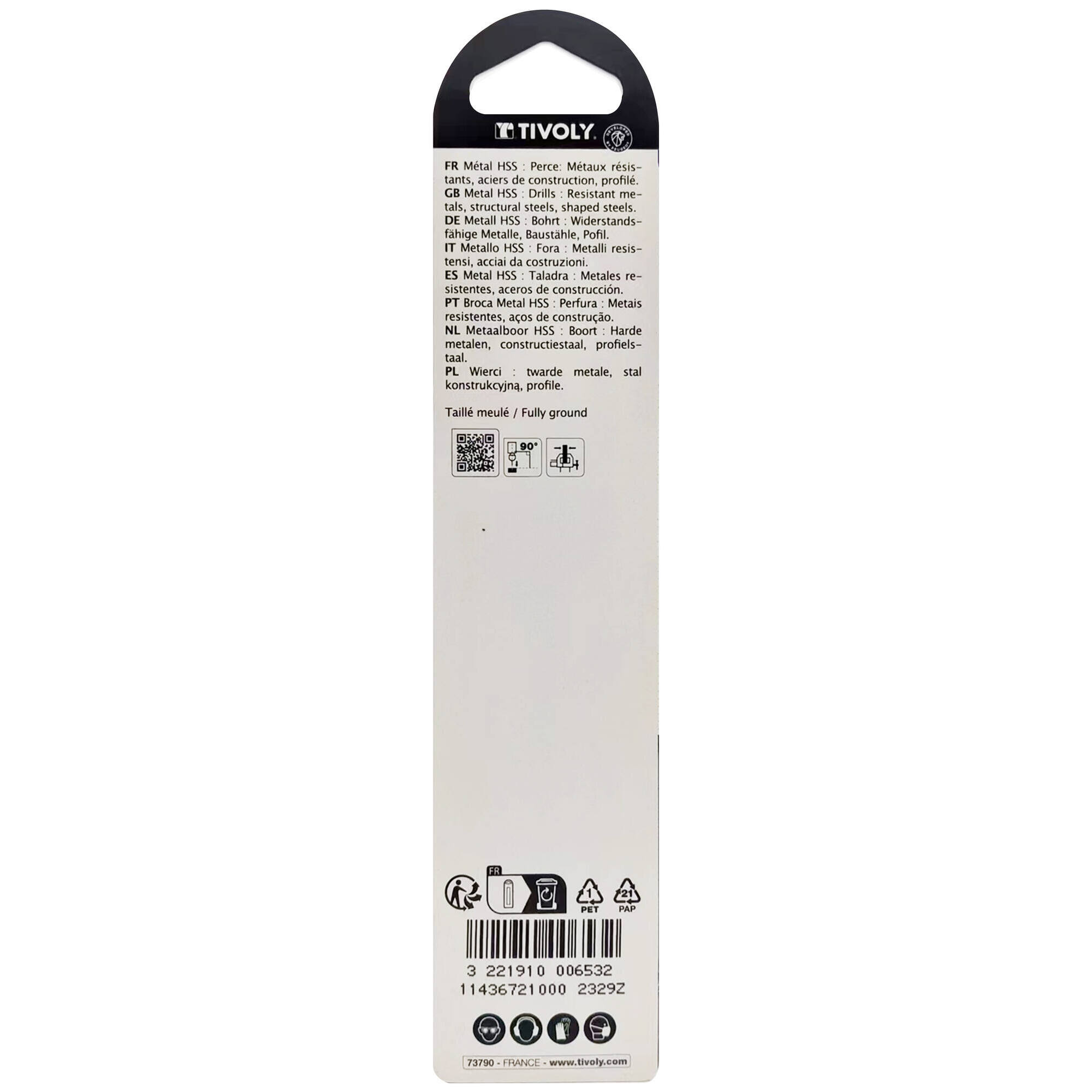 Ø: 10 / L: 133 / Broca para metal HSS - Tratamiento STEAM -Afilado SPLIT POINT (Blíster)