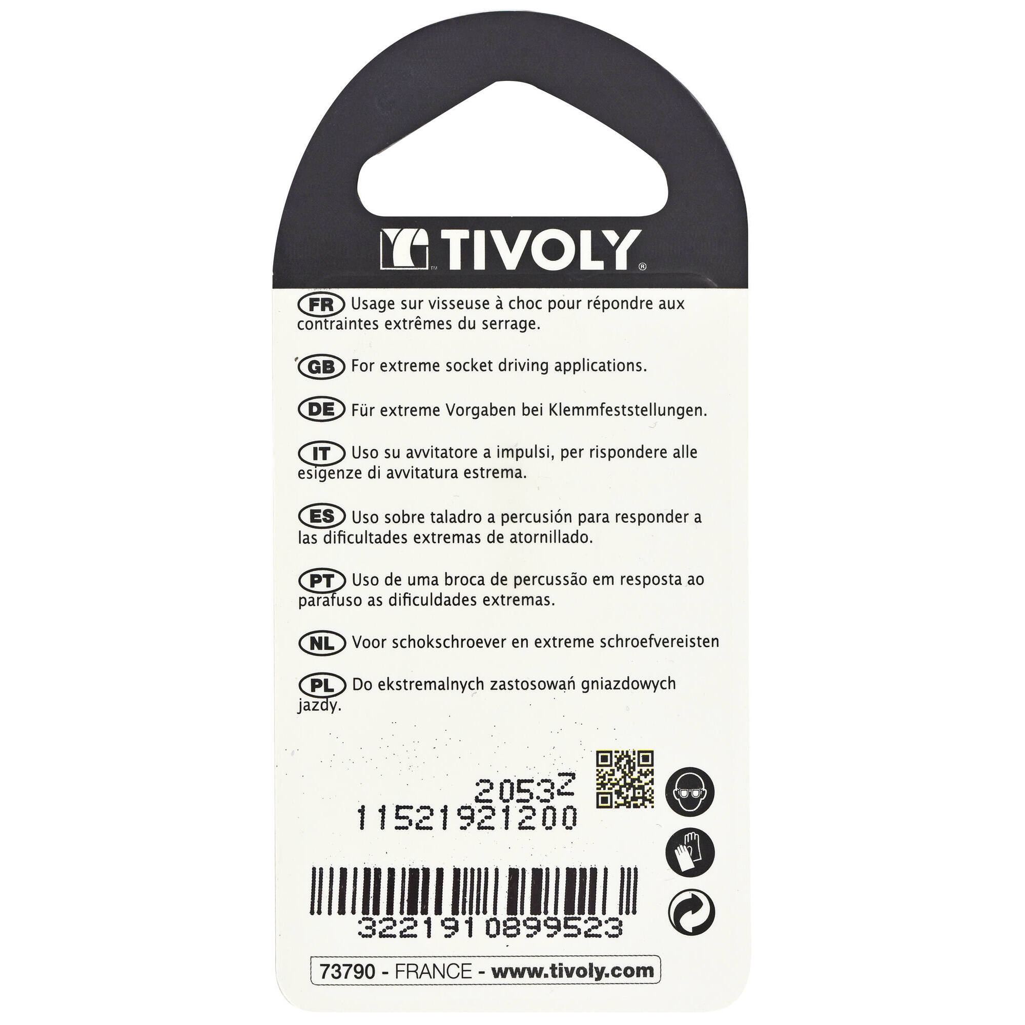 Llave de vaso magnética -IMPACTO (Blíster) N°: N12 / L: 45