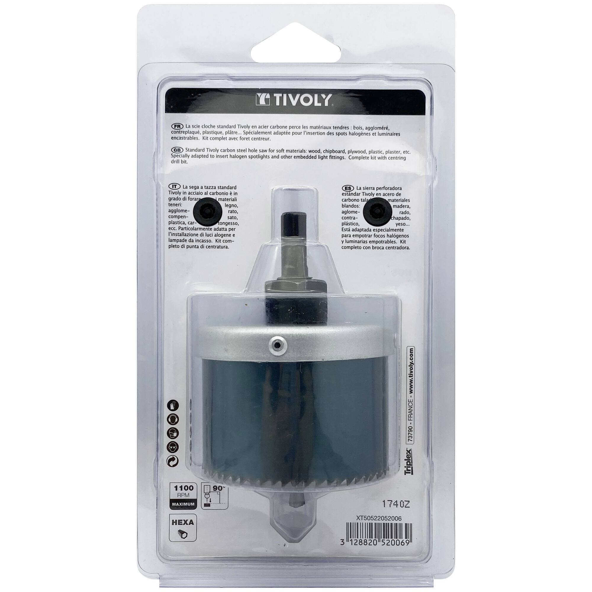 Ø: 68 / Sierra de corona HCS (Estuche blíster) / H: 40