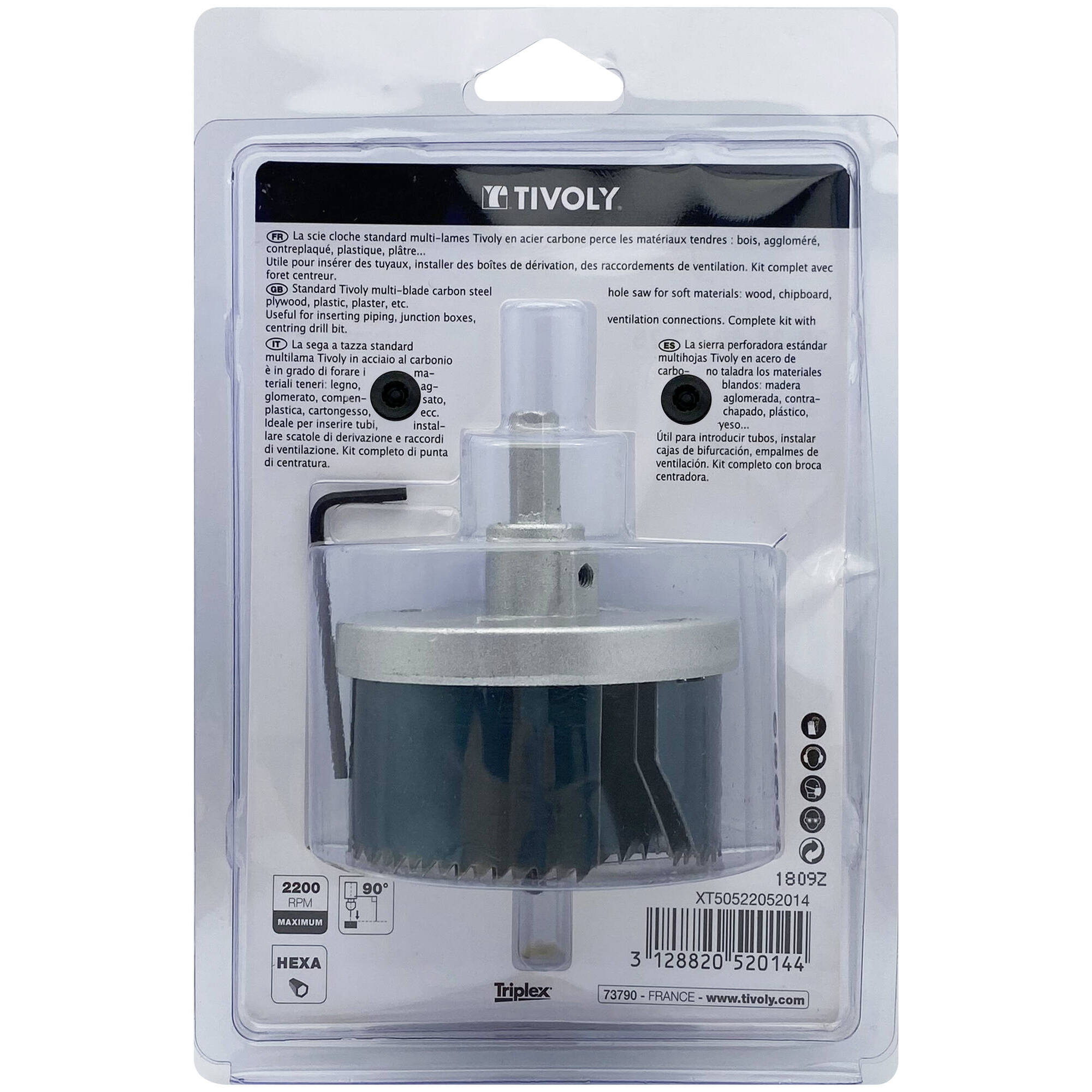 Ø: 28-35-50-68-75 / Sierra de corona HCS multihojas (Estuche blíster) / H: 30