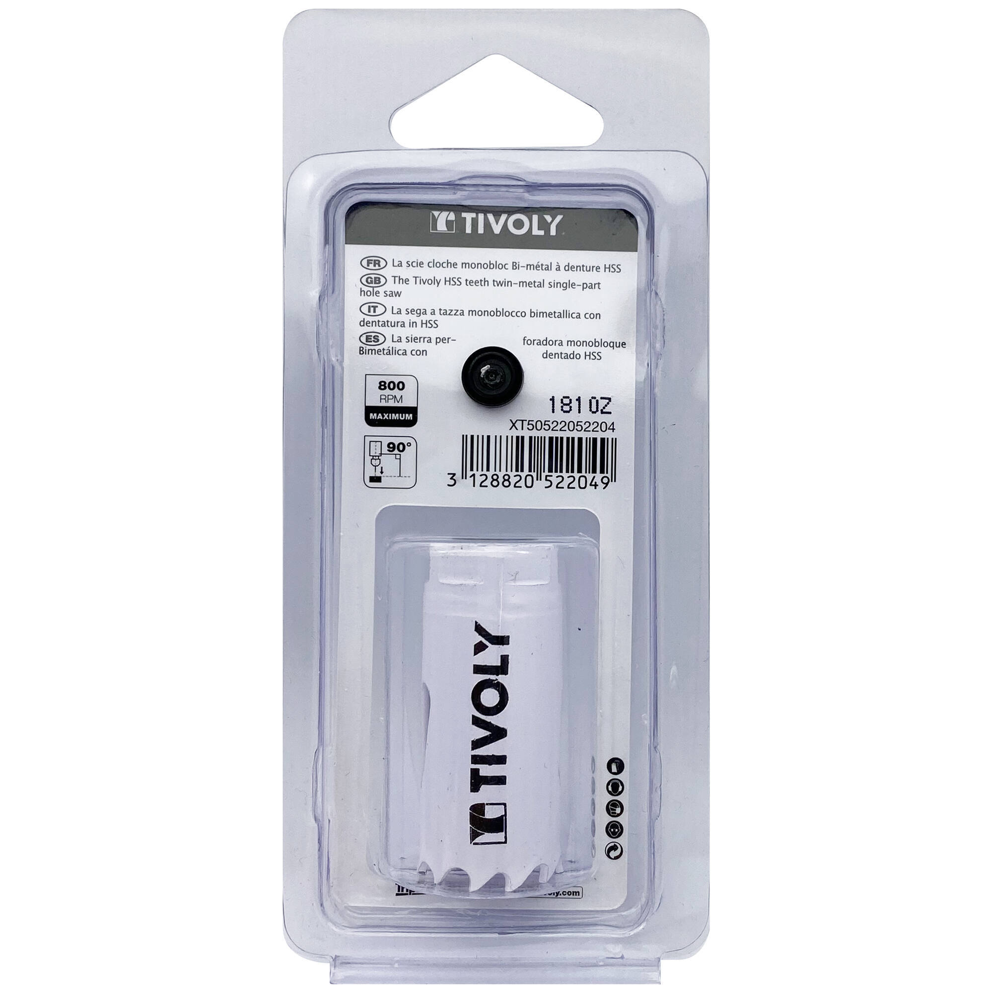 Ø: 22 / Sierra de corona bimetal HSS (Estuche blíster) / H: 38