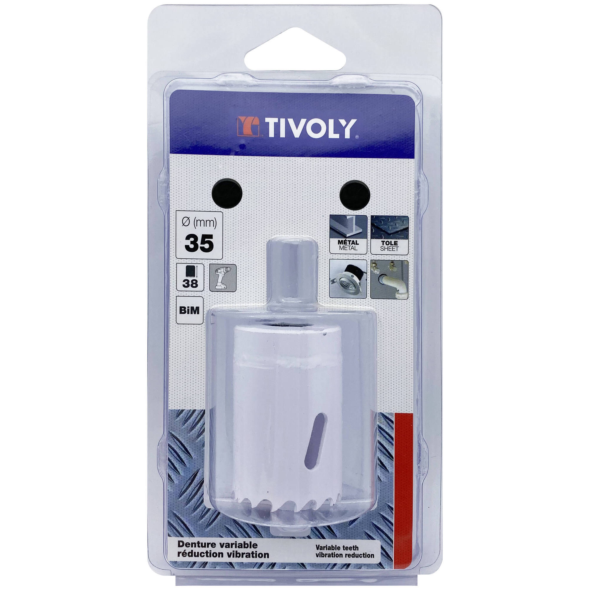 Ø: 35 / Sierra de corona bimetal HSS (Estuche blíster) / H: 38