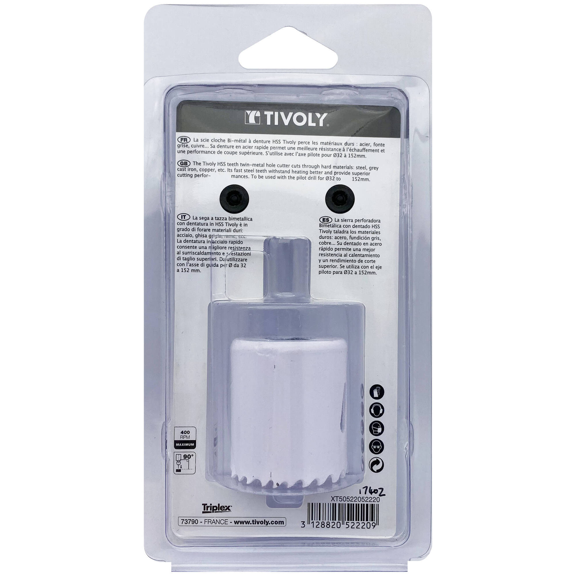 Ø: 40 / Sierra de corona bimetal HSS (Estuche blíster) / H: 38