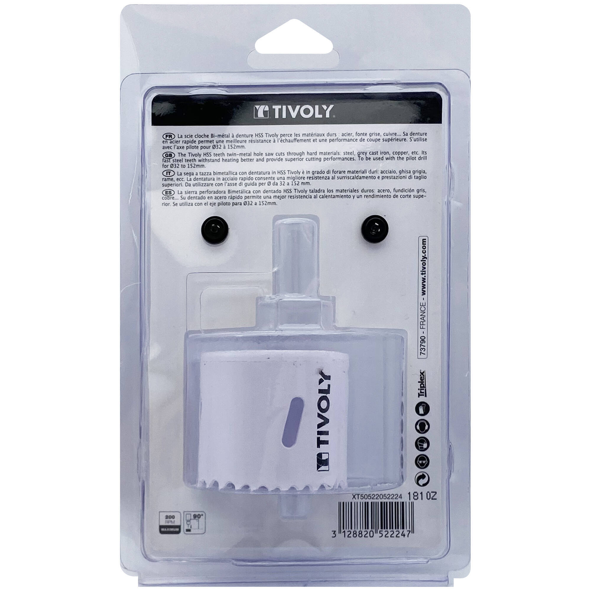 Ø: 51 / Sierra de corona bimetal HSS (Estuche blíster) / H: 38