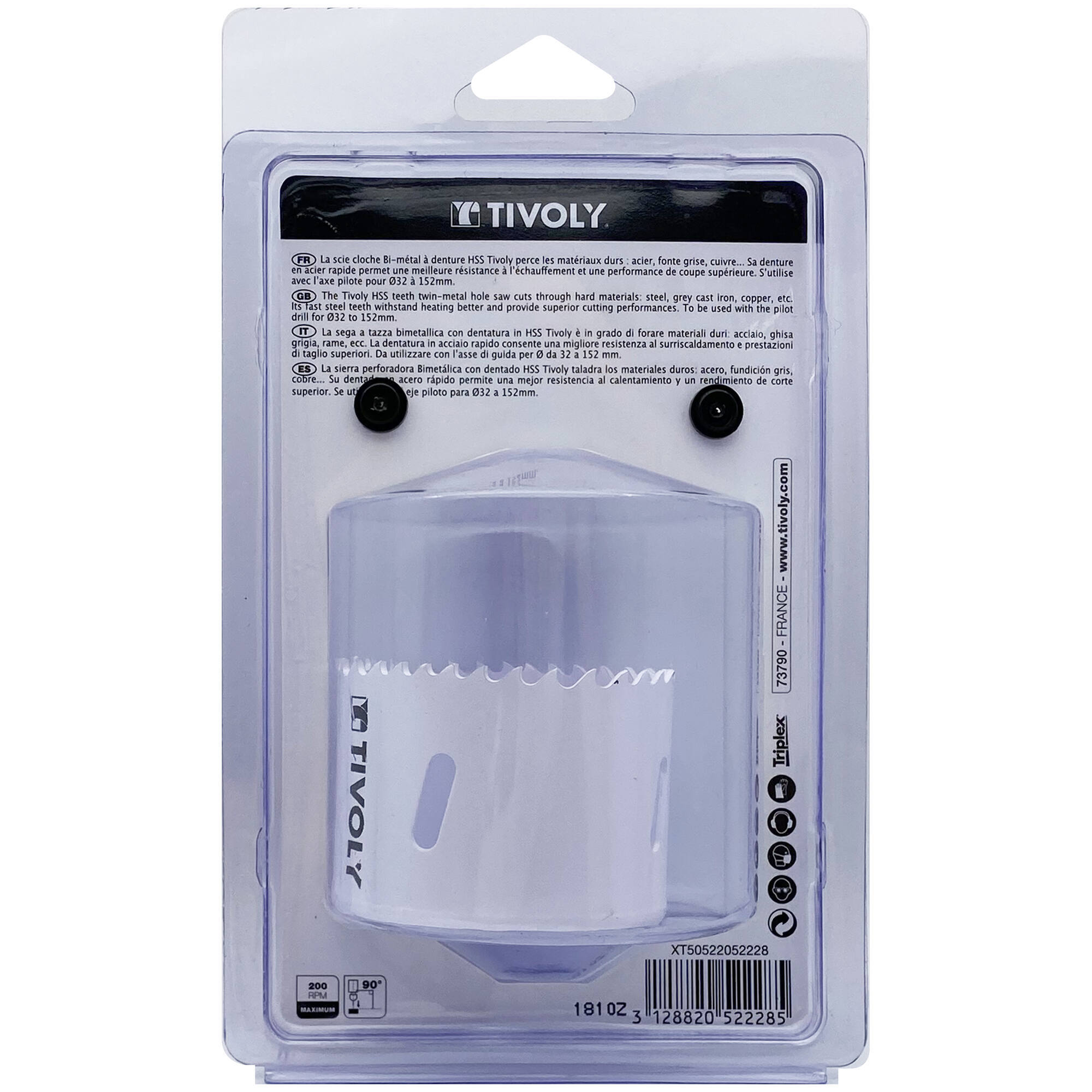 Ø: 60 / Sierra de corona bimetal HSS (Estuche blíster) / H: 38