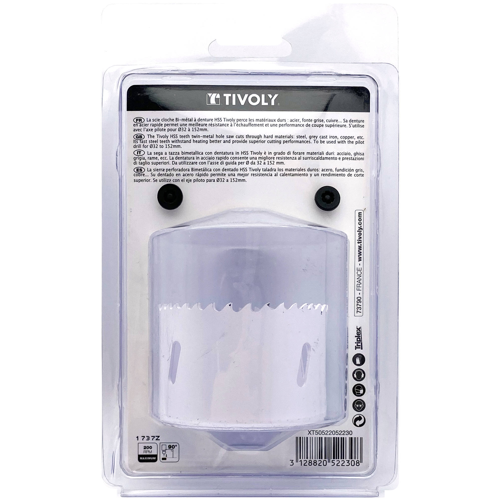 Ø: 65 / Sierra de corona bimetal HSS (Estuche blíster) / H: 38