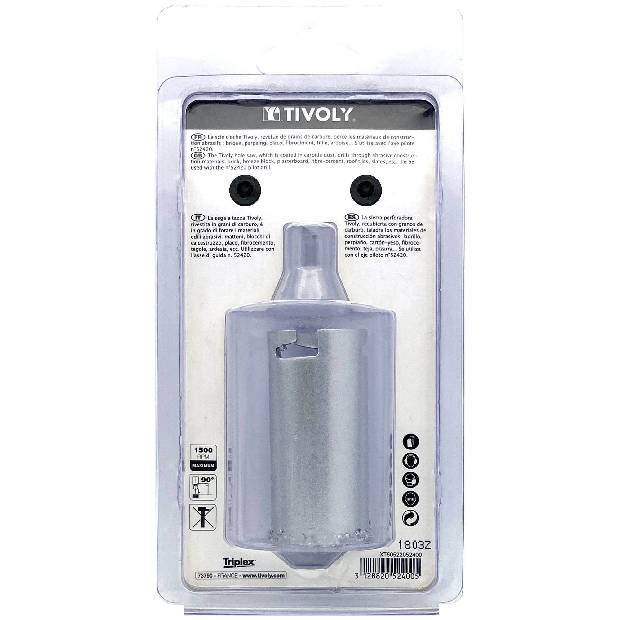 Ø: 33 / Sierra de corona para hormigón de carburo HM (Estuche blíster) / H: 55