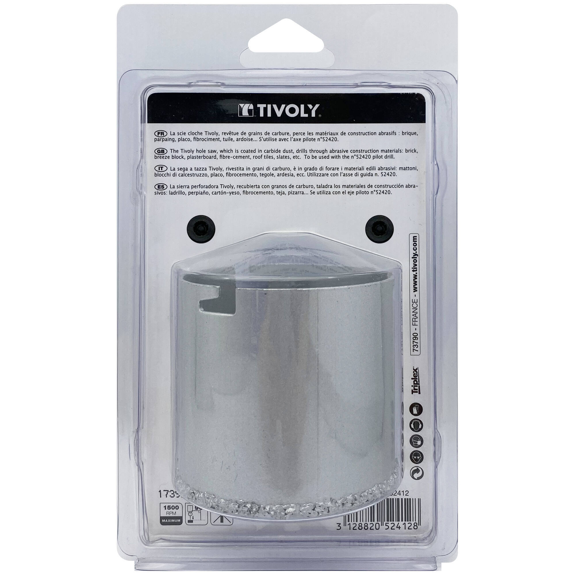 Ø: 73 / Sierra de corona para hormigón de carburo HM (Estuche blíster) / H: 55