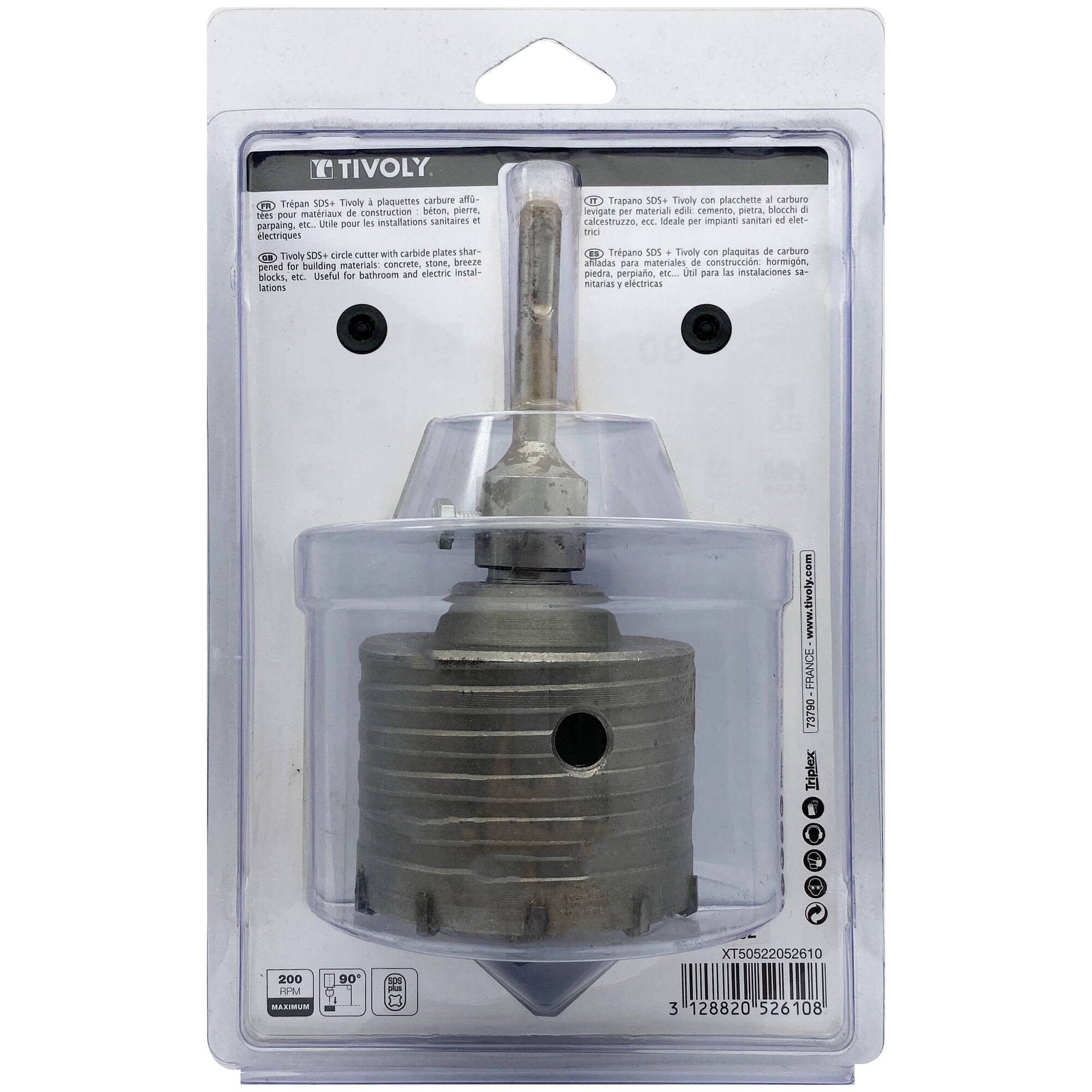 Kit corona carburo SDS+ (Estuche blíster) / Ø: 80 / H: 55