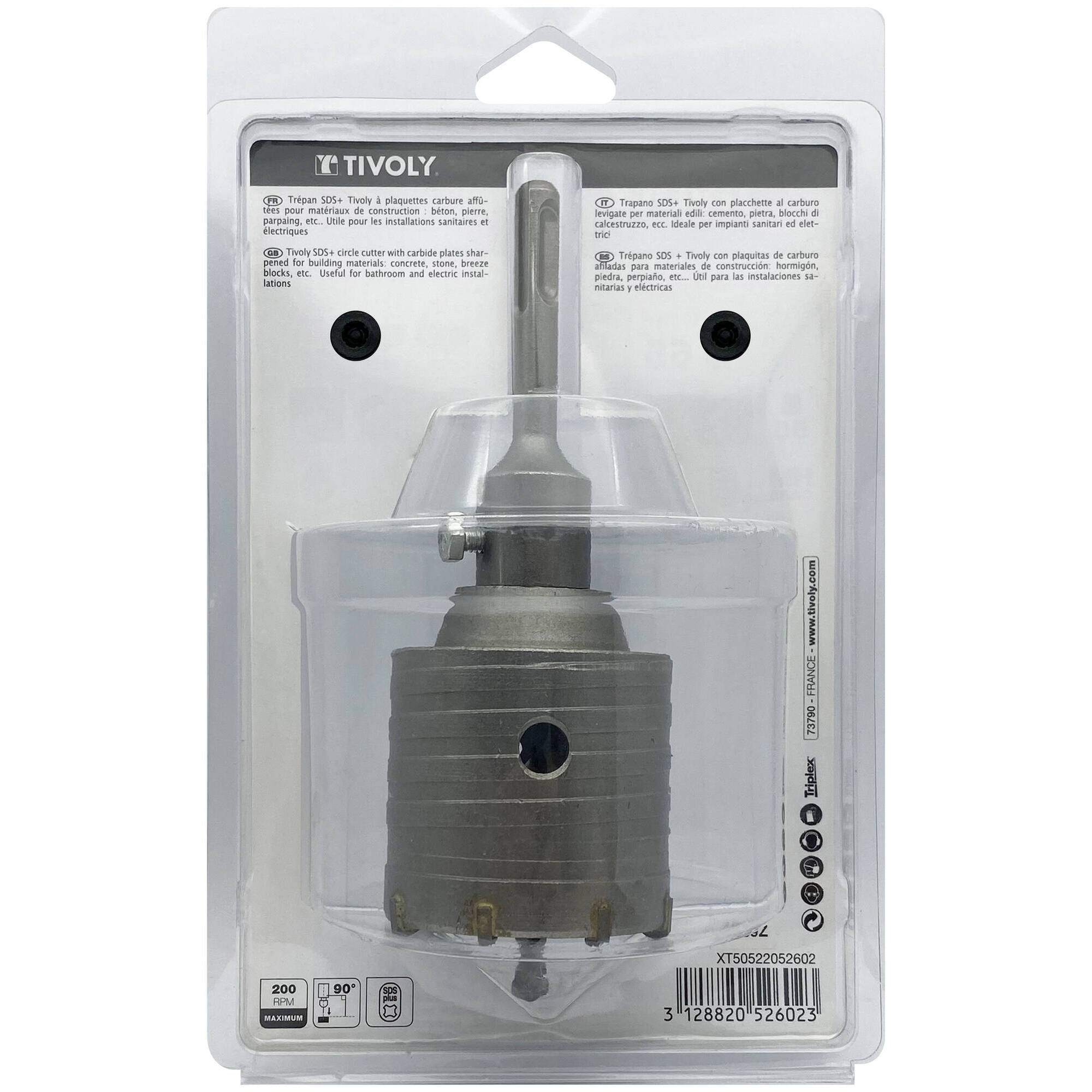 Kit corona carburo SDS+ (Estuche blíster) / Ø: 65 / H: 55