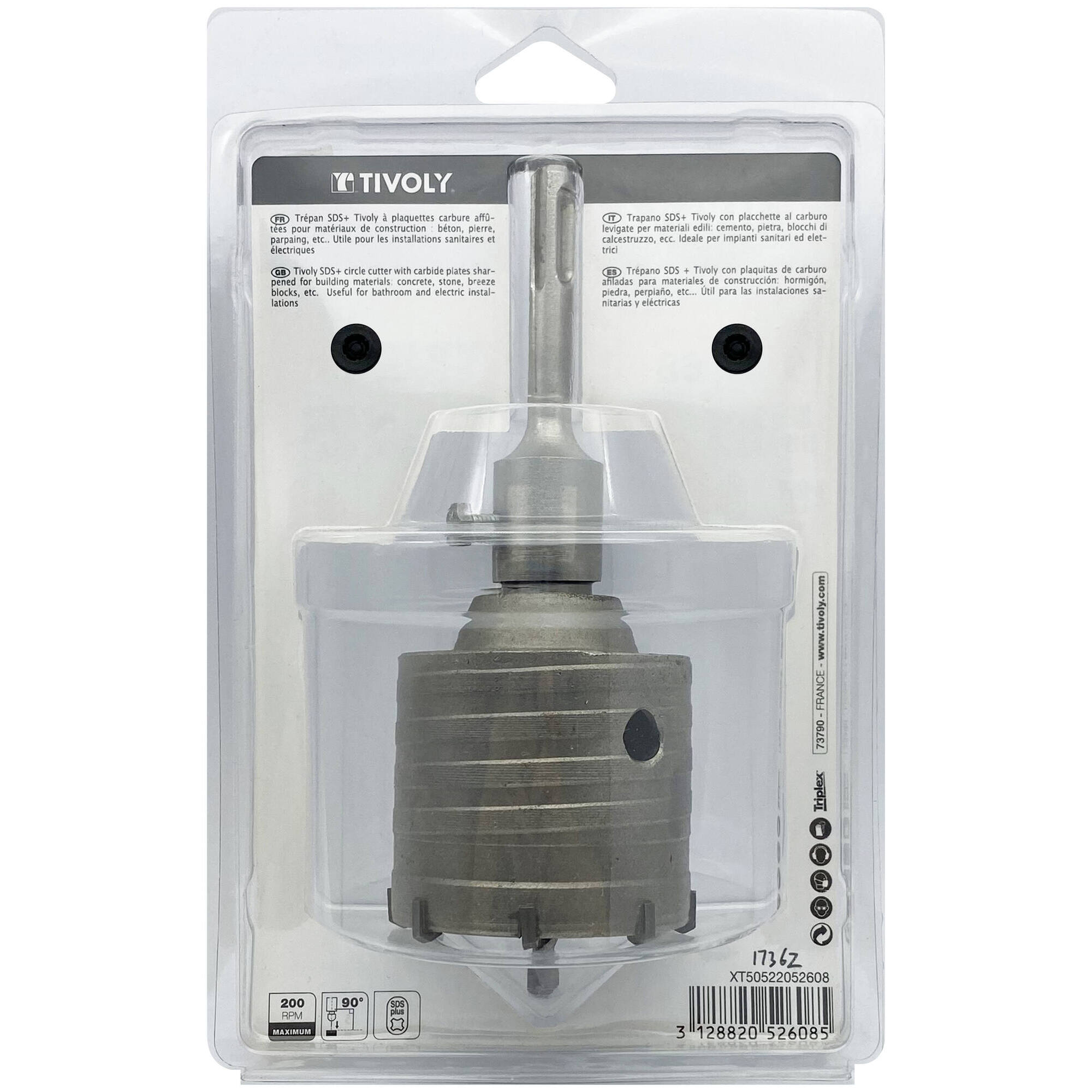 Kit corona carburo SDS+ (Estuche blíster) / Ø: 68 / H: 55