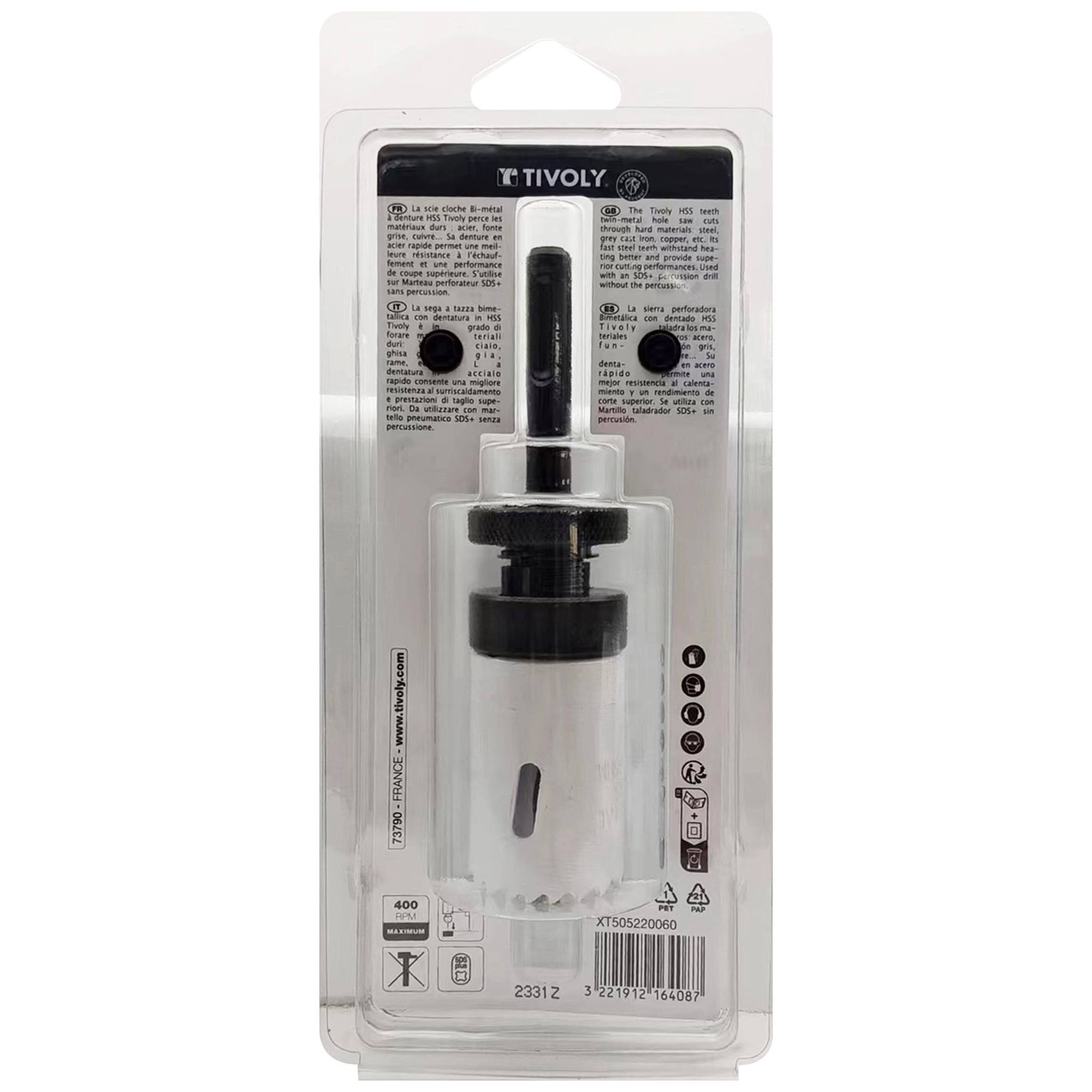 Ø: 35 / Sierra de corona bimetal HSS enganche sds+ (Estuche blíster) / H: 38