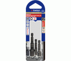 3 adaptadores hexagonales de 6,35 mm IMPACTO para llaves de vaso cuadradas H 1/2"- 1/4'' - 3/8"