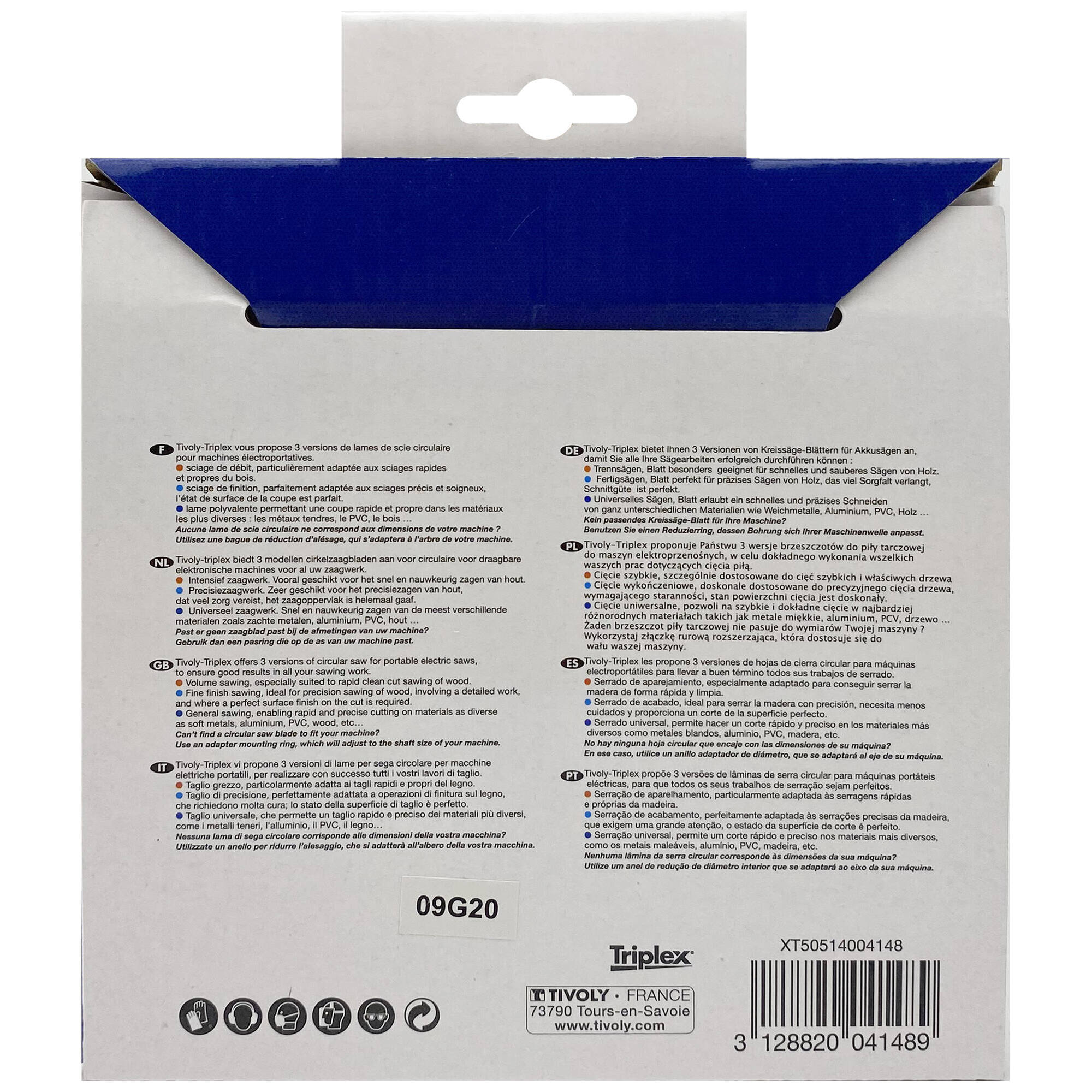 Ø: 150 x Ø2: 20 x Z: 20 / Hoja de sierra circular -Despiece -Para madera y yeso -Uso en sierra portátil (Funda cartón)