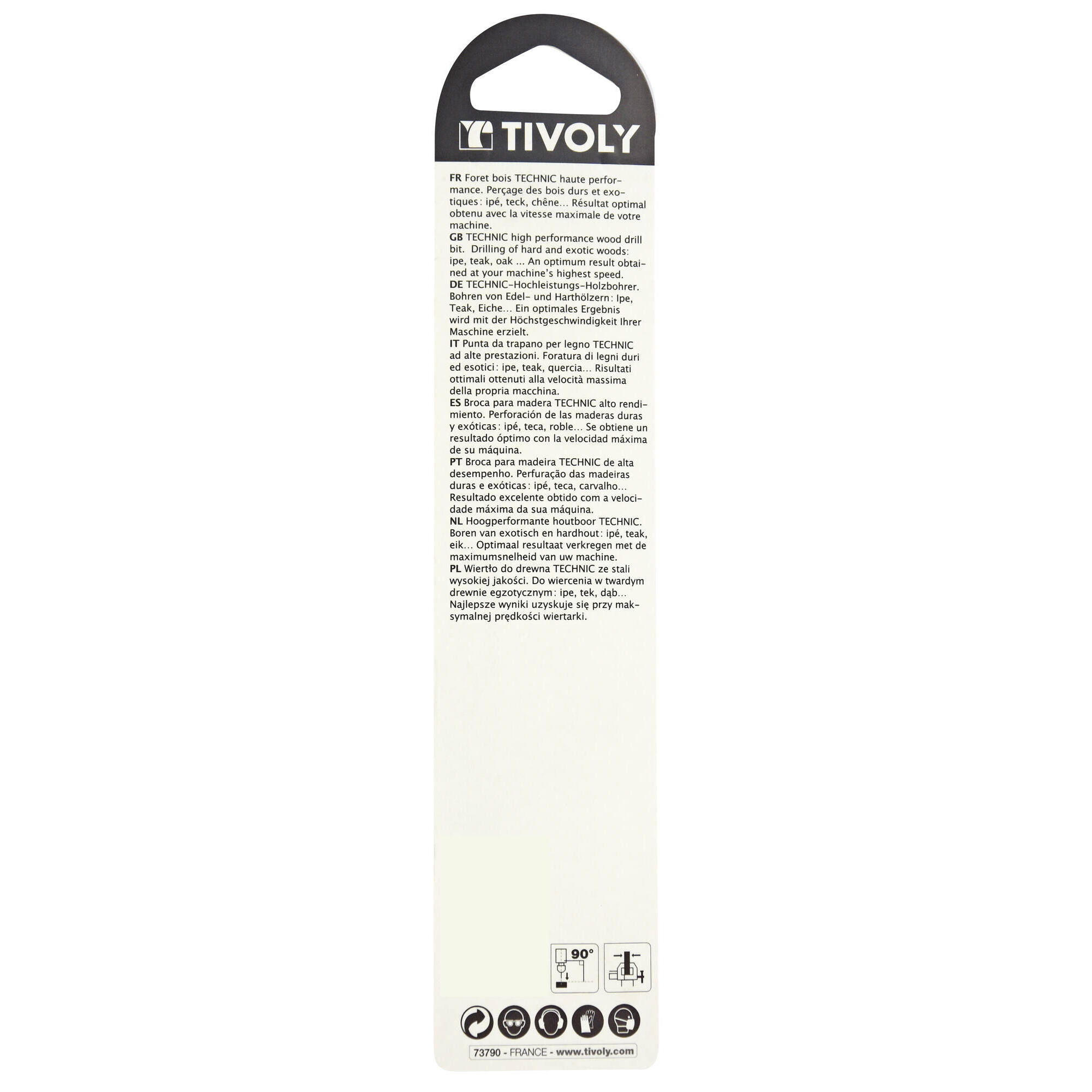 Ø: 8 / Broca para madera HSS -Afilado Speed point -Mango cilíndrico -Graduada SLR (Blíster) / L: 117