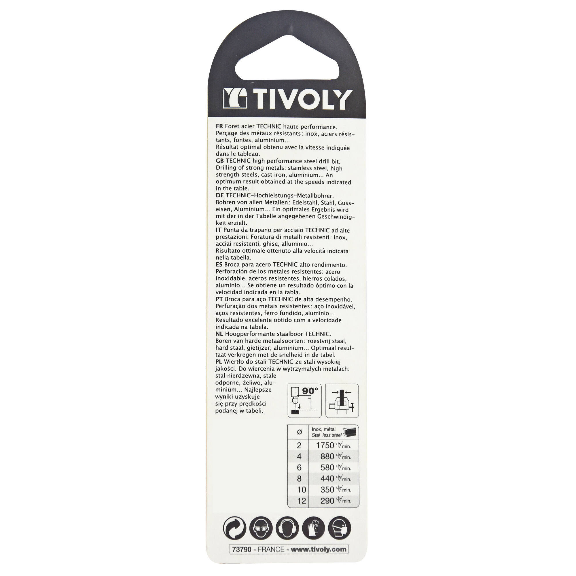 Ø: 0.8 / L: 30 / Broca para metal HSS-E5 (cobalto 5 %) -Afilado SPLIT POINT -Graduada SLR (Blíster)