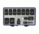 12 piezas - 9 lvasos de impacto Ø 8 a 24 mm + 2 adaptadores + 1 extensión -IMPACTO