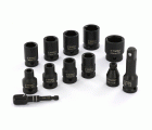 12 piezas - 9 lvasos de impacto Ø 8 a 24 mm + 2 adaptadores + 1 extensión -IMPACTO