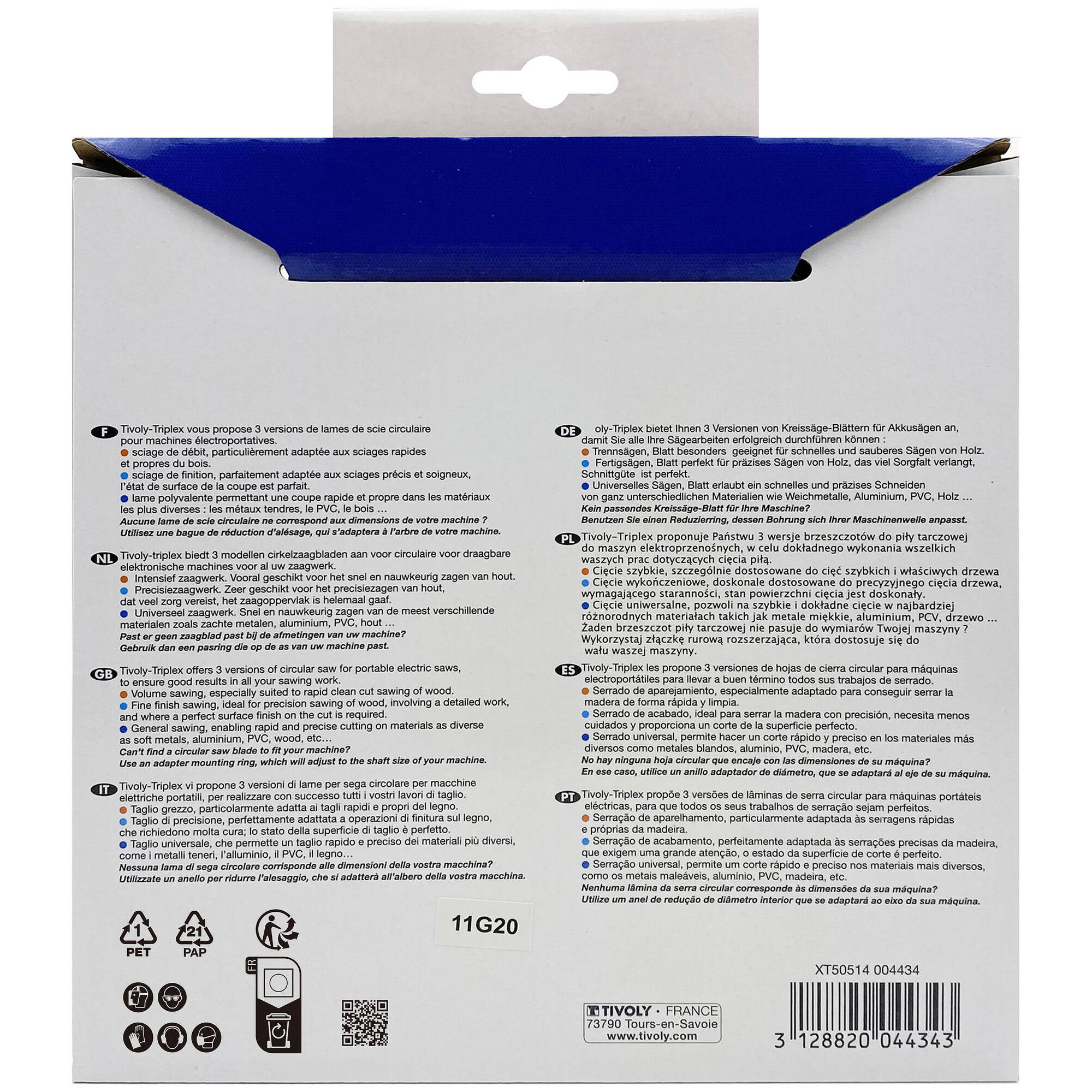 Ø: 190 x Ø2: 30 x Z: 24 / Hoja de sierra circular -Despiece -Para madera y yeso -Uso en sierra portátil (Funda cartón)