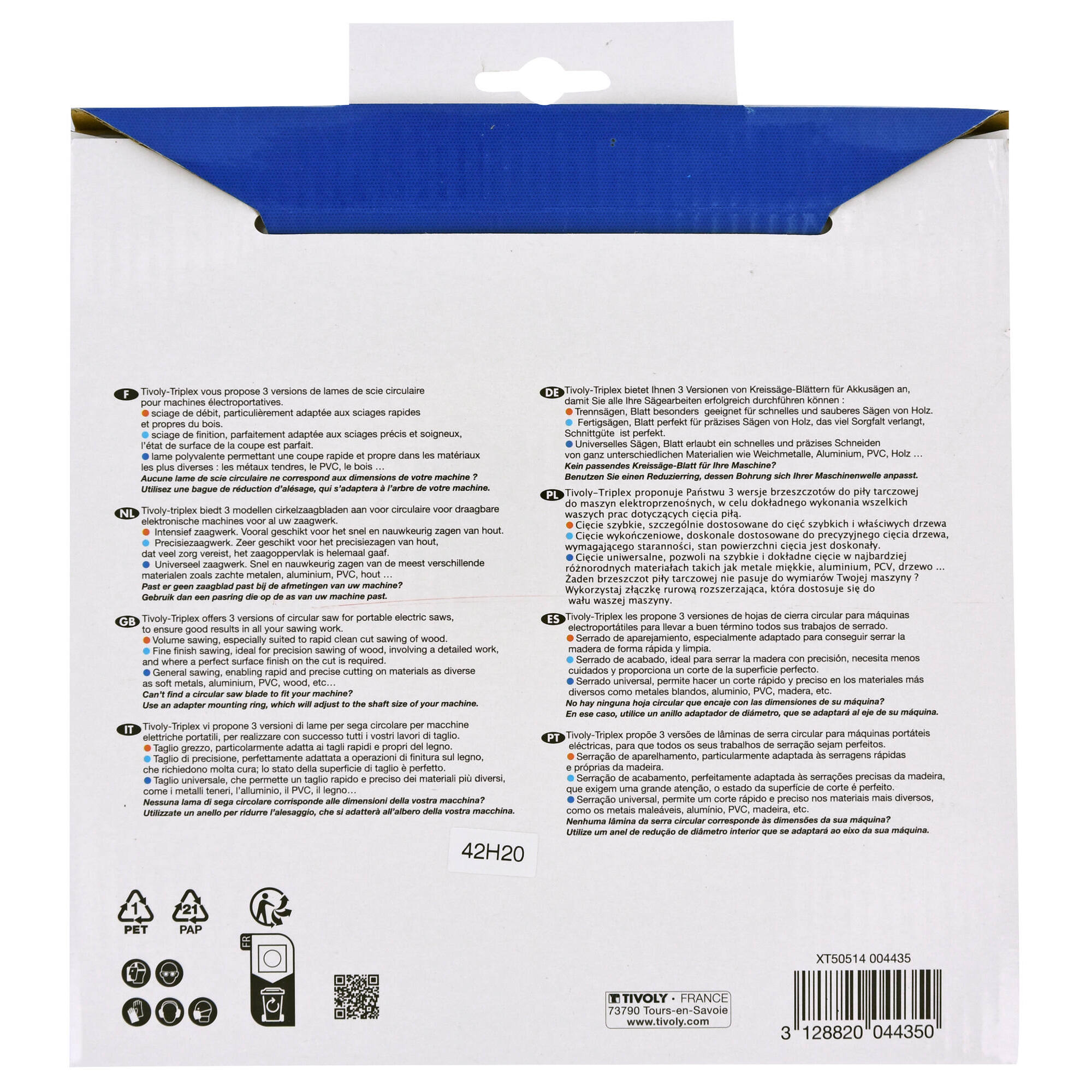 Ø: 165 x Ø2: 16 x Z: 24 / Hoja de sierra circular -Despiece -Para madera y yeso -Uso en sierra portátil (Funda cartón)