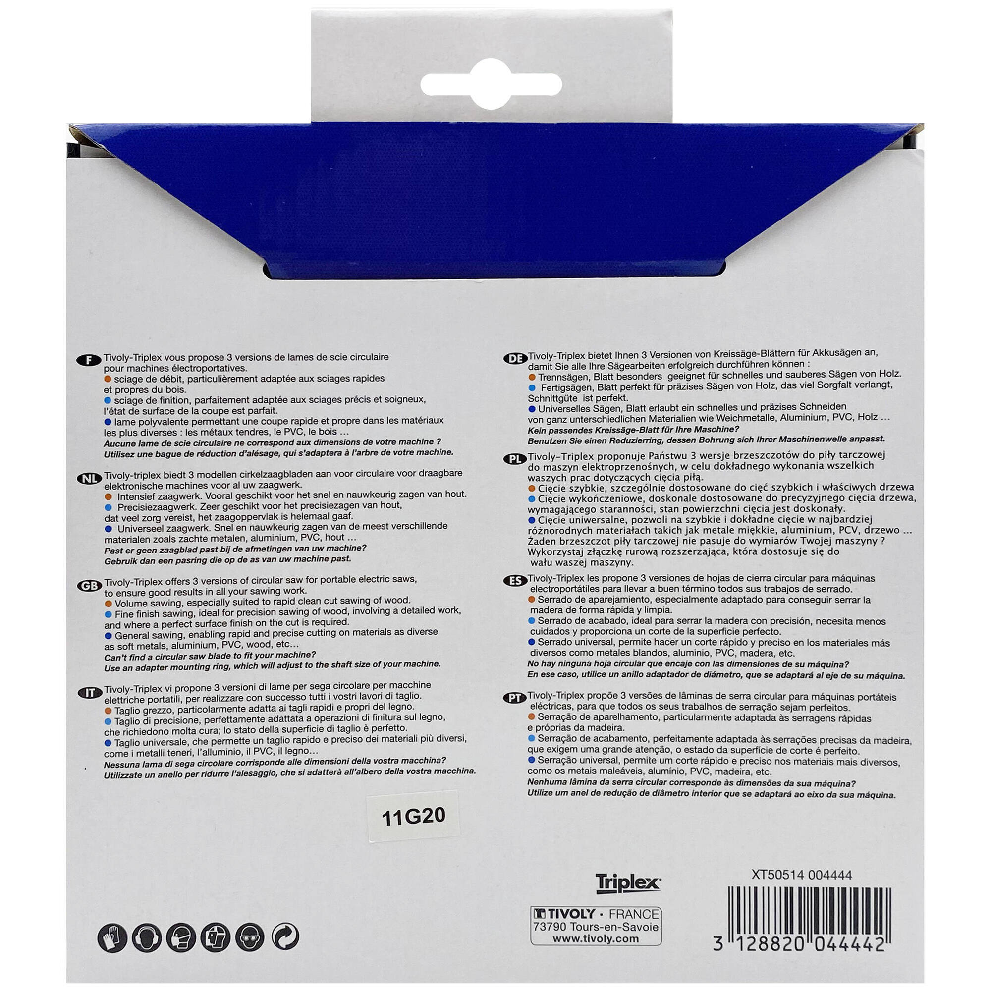 Ø: 180 x Ø2: 30 x Z: 40 / Hojas de sierra circular -Acabado -Para madera dura, estratificada y parqué -Uso en sierra portátil (Funda cartón)