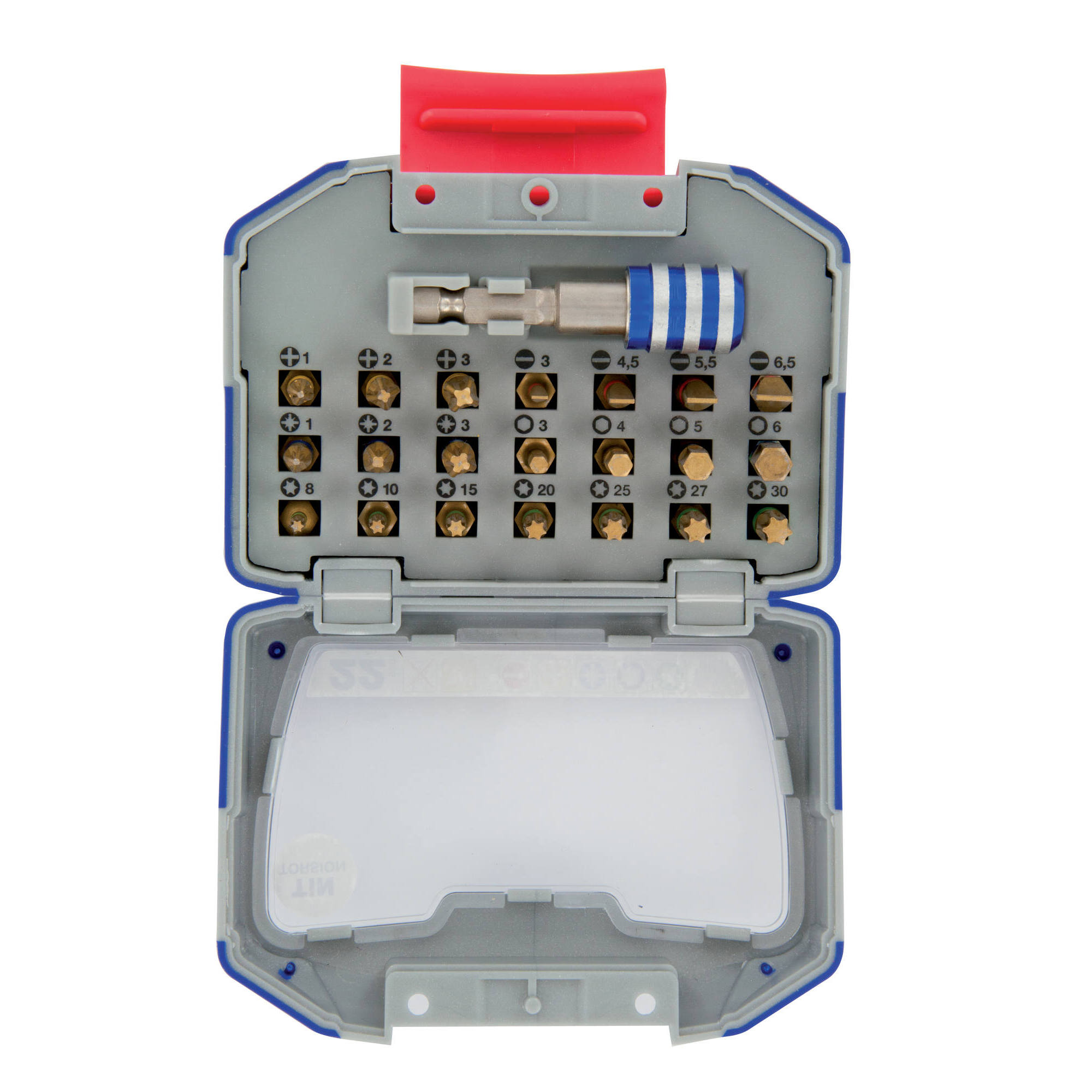 22 piezas -21 puntas torsión con recubrimiento TiN + 1 portapuntas magnético de cambio rápido