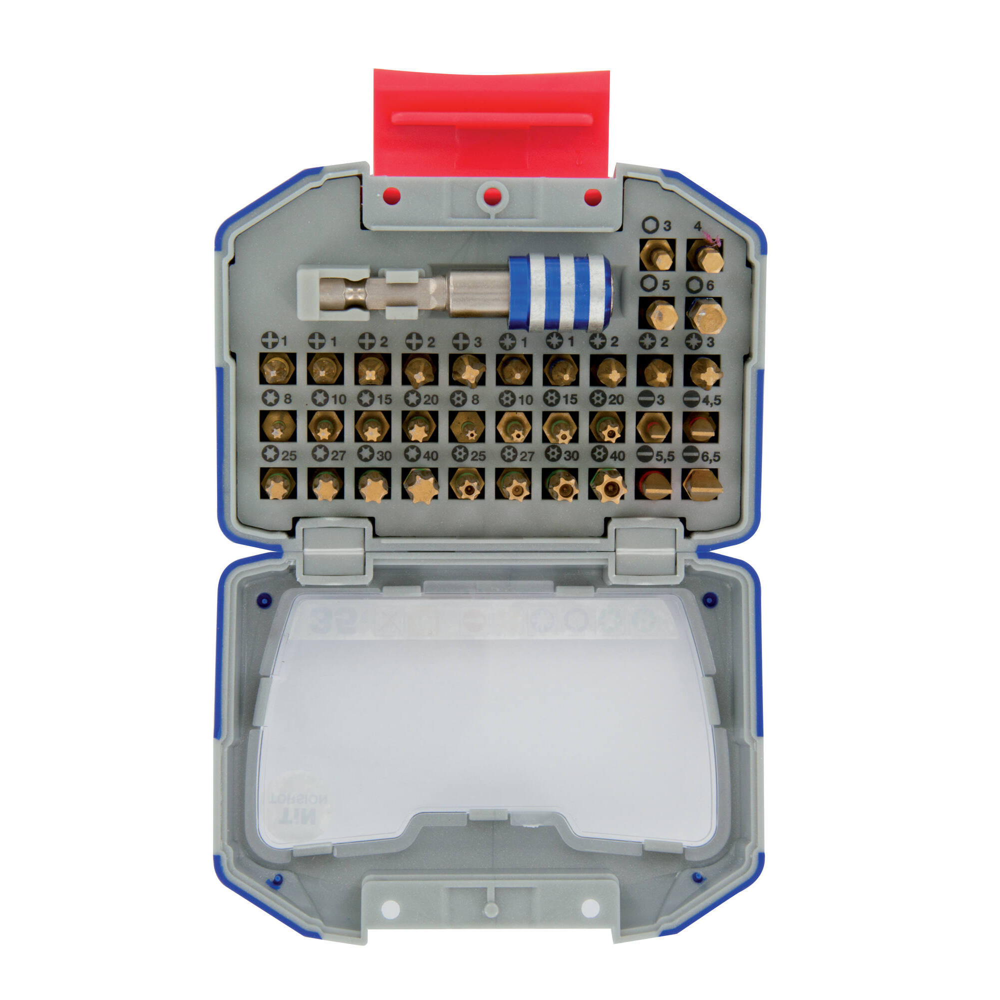 35 piezas -34 puntas torsión con recubrimiento TiN + 1 portapuntas magnético de cambio rápido