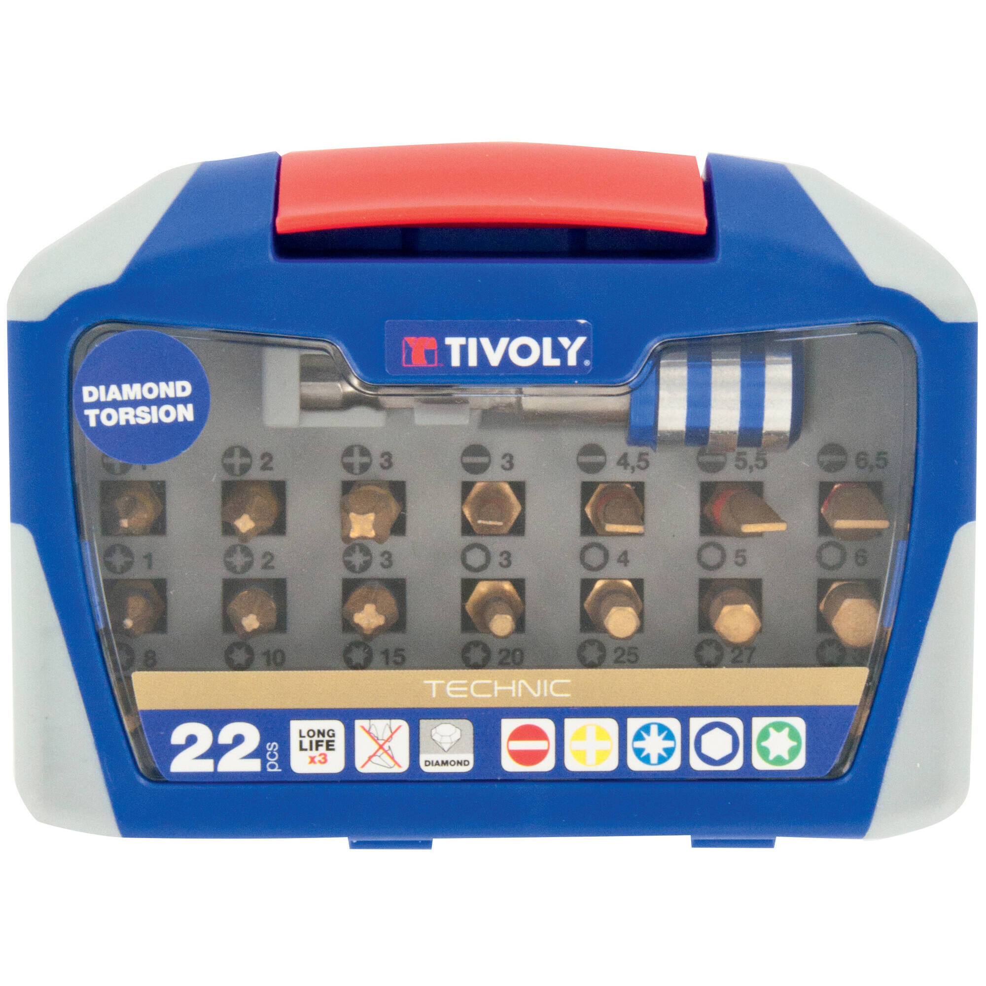 11521572005 - 22 piezas -21 puntas torsión diamantadas + 1 portapuntas magnético de cambio rápido