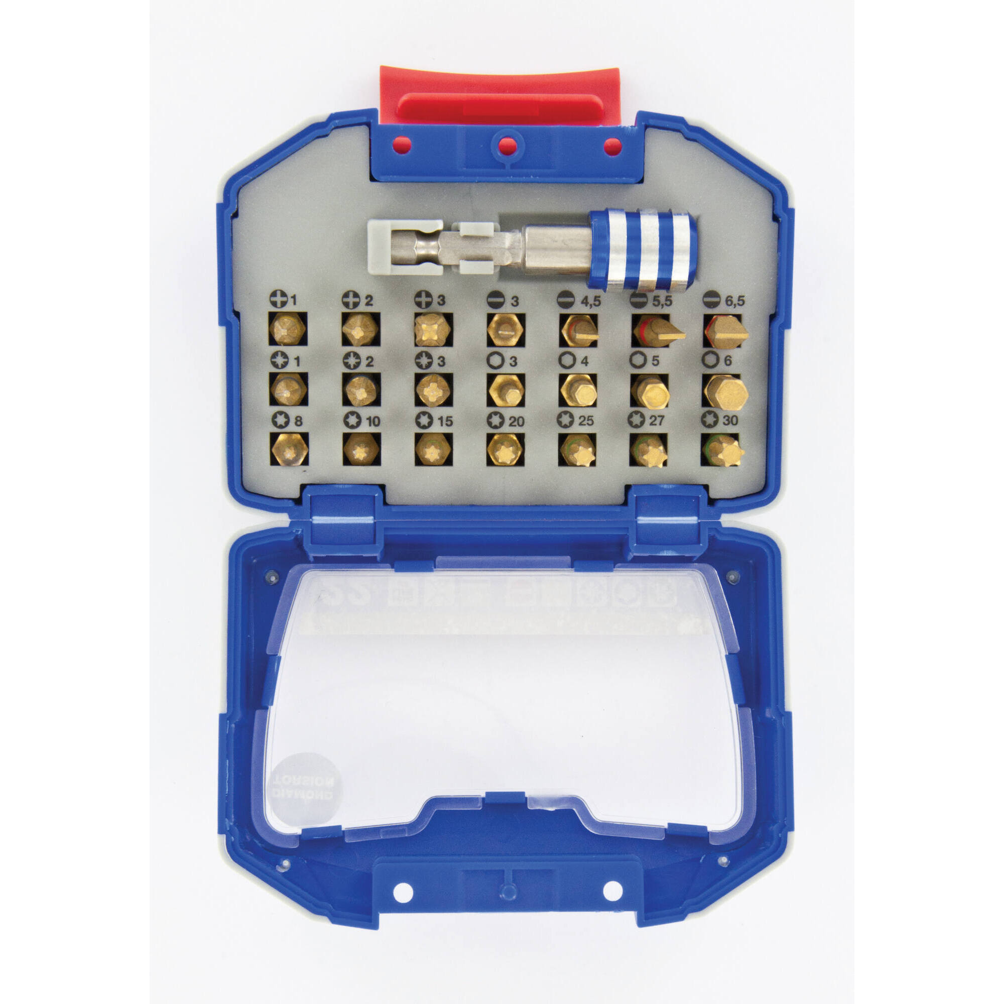 22 piezas -21 puntas torsión diamantadas + 1 portapuntas magnético de cambio rápido