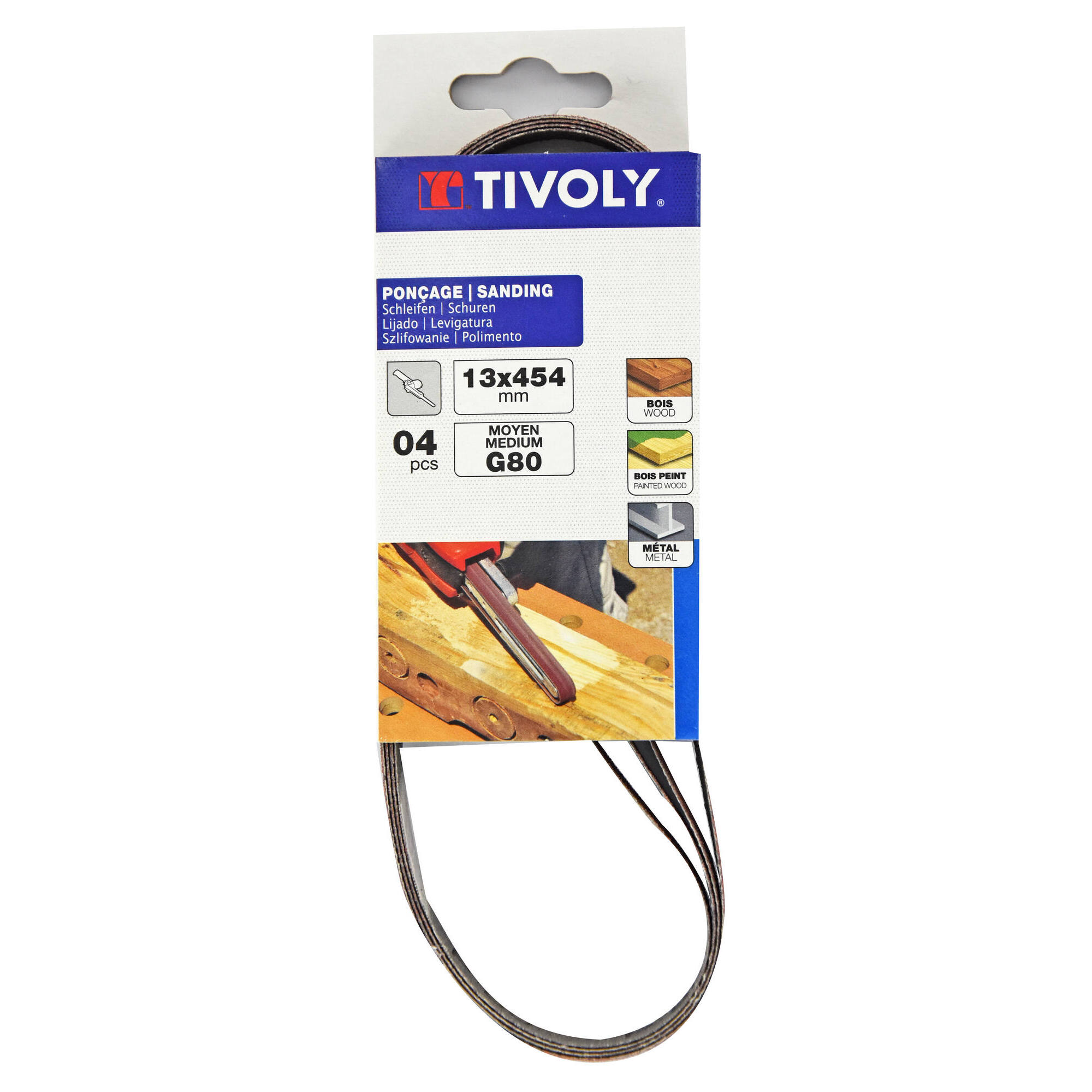 Lija de banda -13x454 mm -Para lijadora eléctrica (Funda cartón) / Dim 13x454 / Gr : 50