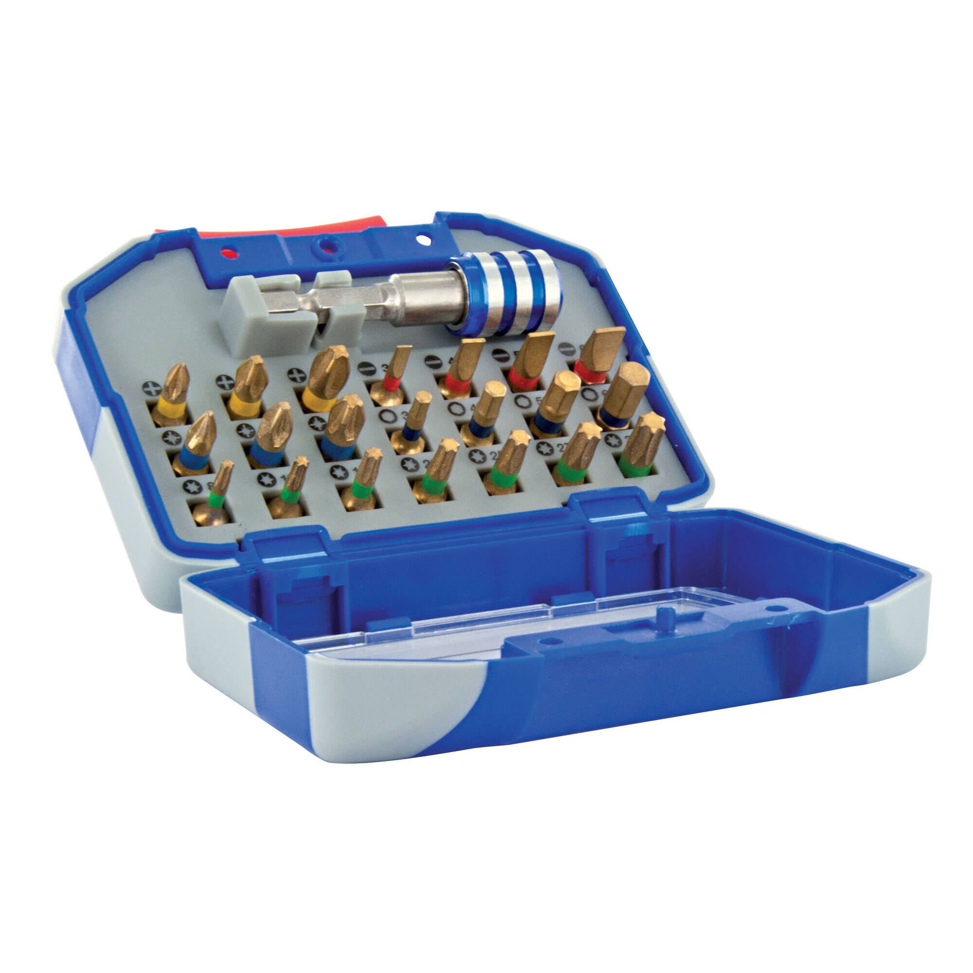 22 piezas -21 puntas torsión diamantadas + 1 portapuntas magnético de cambio rápido