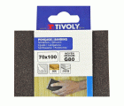 Esponja recubierta abrasiva 70x100 mm (Cartoncillo colgante) / Dim 70x100 / Gr : 180