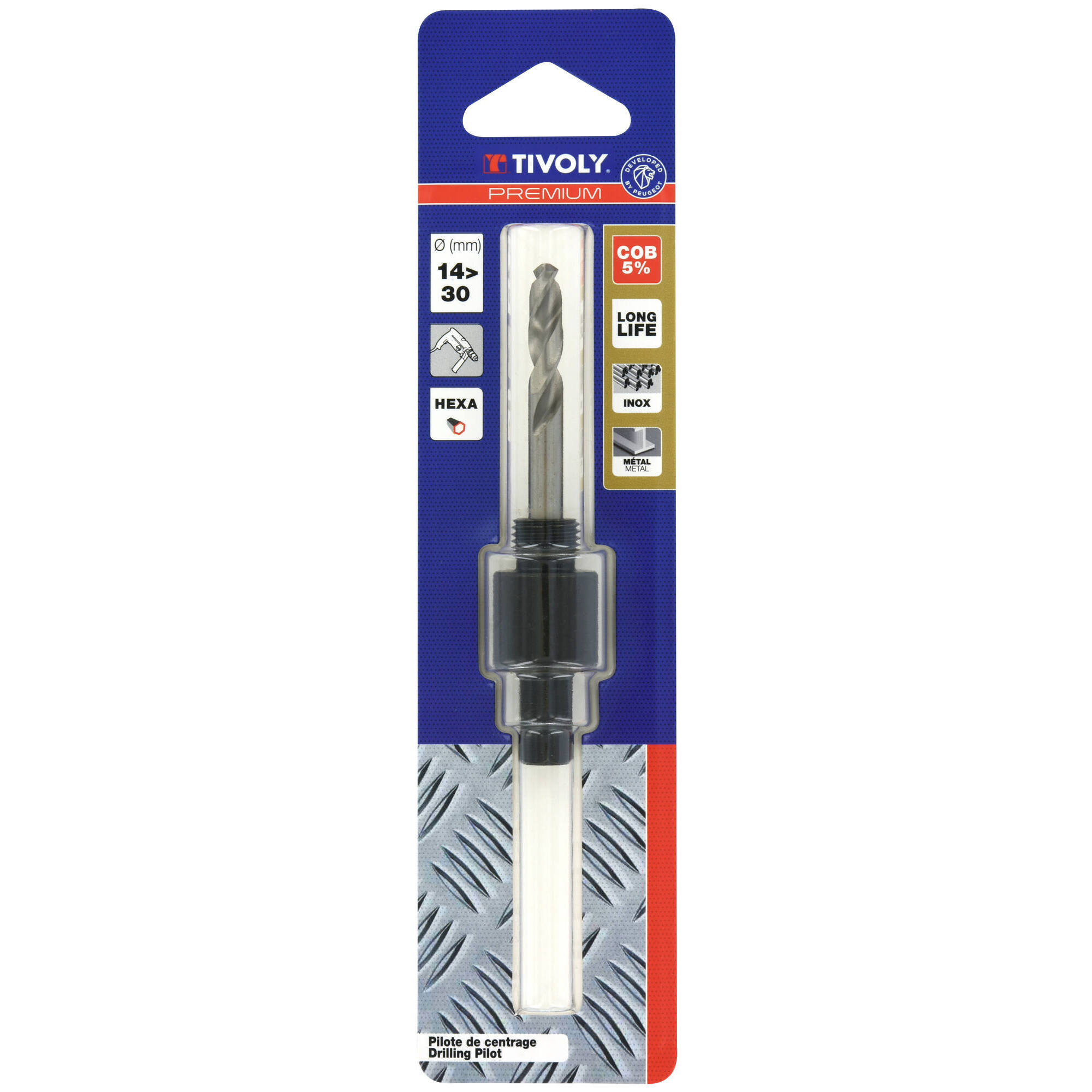 Broca guía bimetal cobalto 5 % Ø 14>30 mm