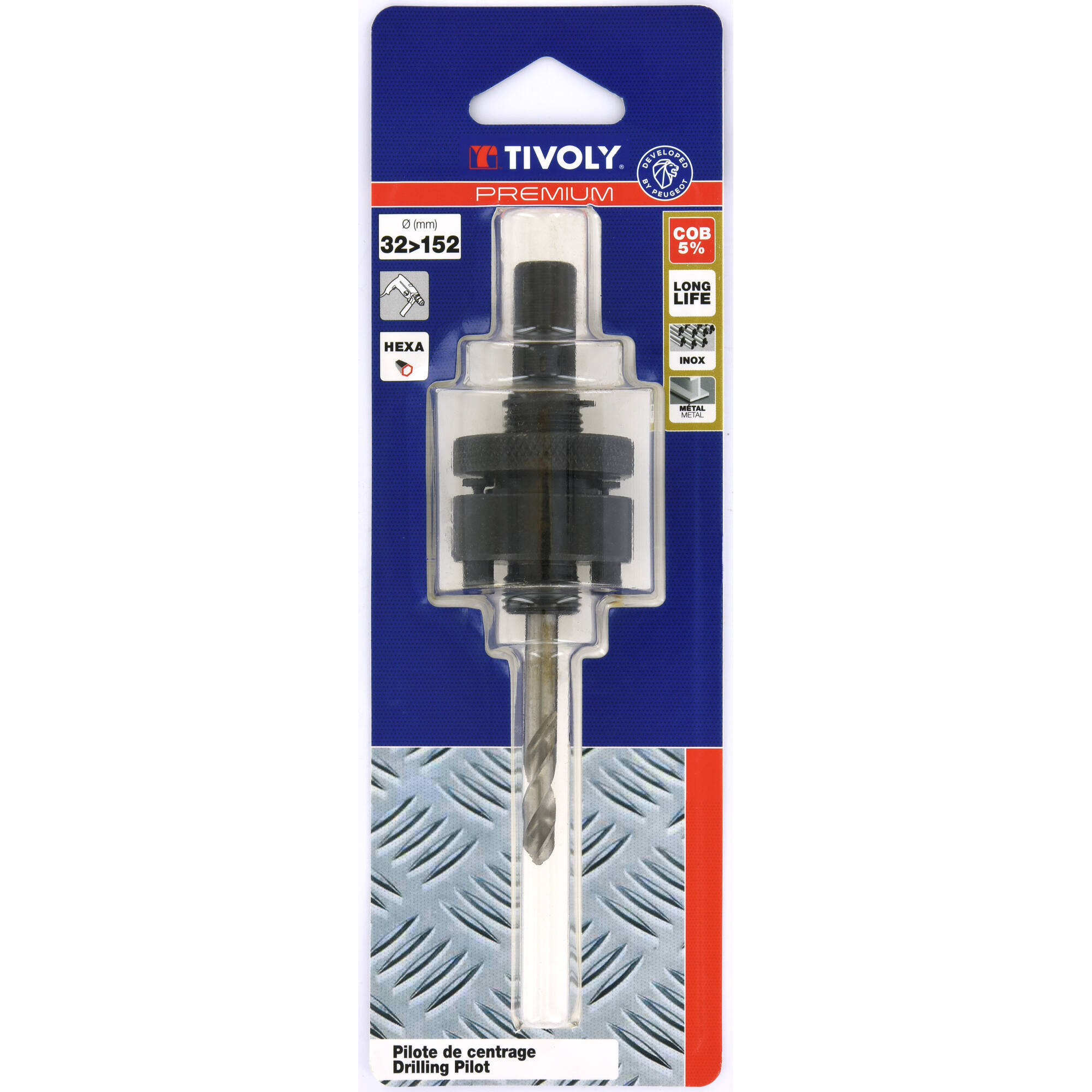 Broca guía bimetal cobalto 5 % Ø 32>152 mm