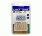 Kit de accesorios de montaje: 30 tacos oblicuos y 30 tornillos PZ2