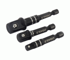 3 adaptadores hexagonales de 6,35 mm IMPACTO para llaves de vaso cuadradas H 1/2"- 1/4'' - 3/8"