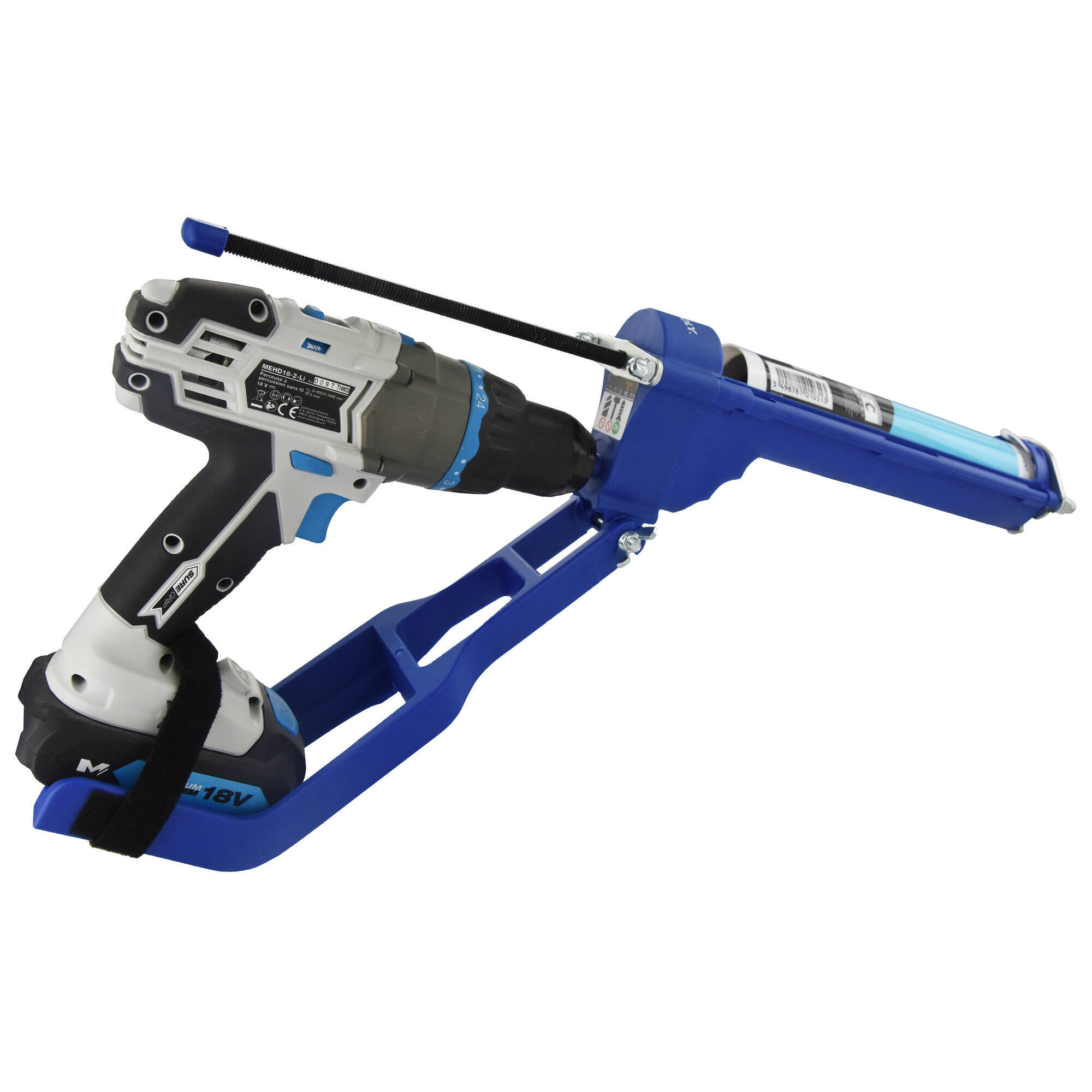 1111052 - Pistola para cartuchos MASILLA Y PEGAMENTO para taladro inalámbrico -Cartucho 300 ml